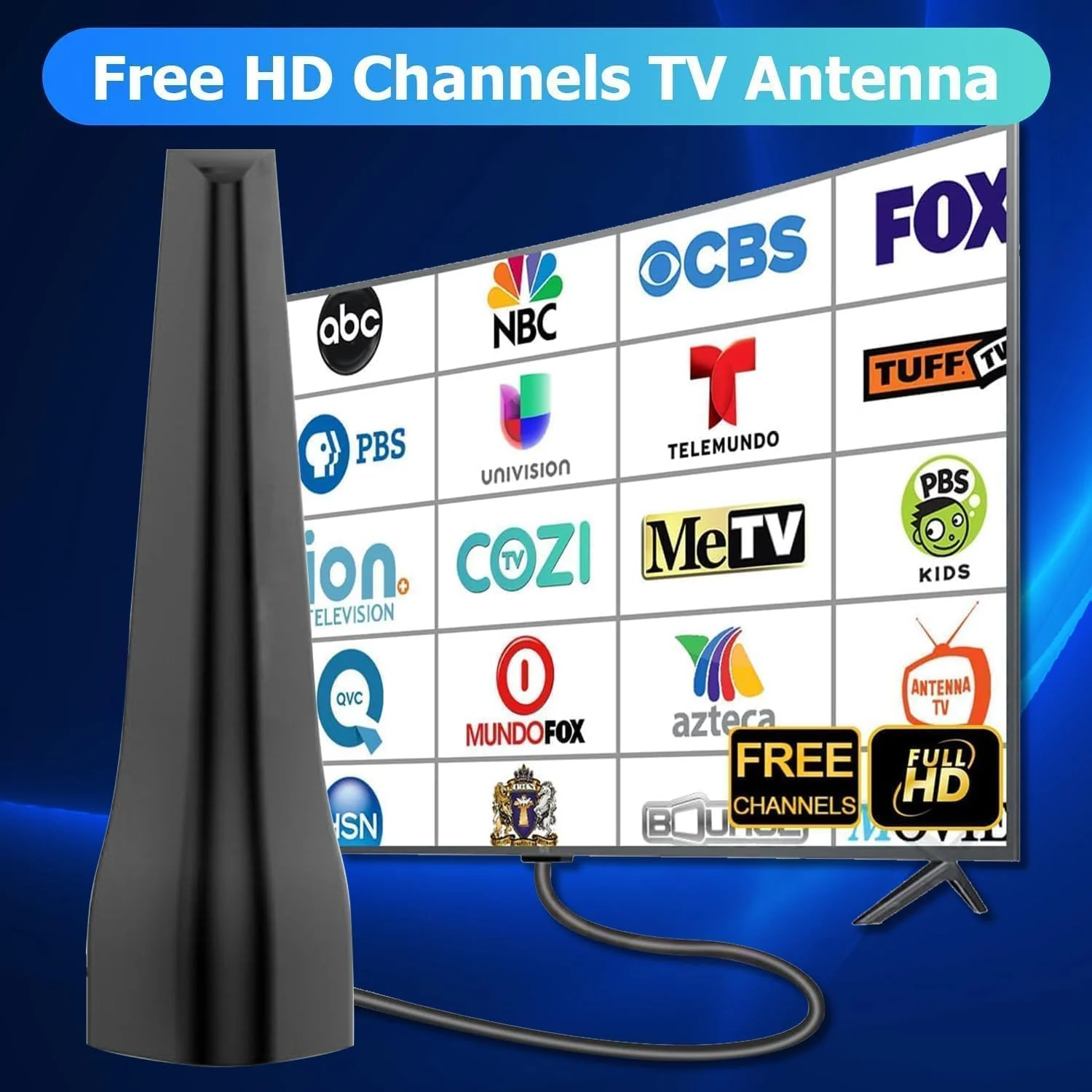 TV Antenna,TV Antenna Indoor,TV Antenna for Smart TV Indoor,TV Antenna for Local Channels,Support 4K 1080p,411+ Miles Long Range with Signal Booster Antenna TV Digital HD Indoor & Outdoor (480) 480 - Image 2