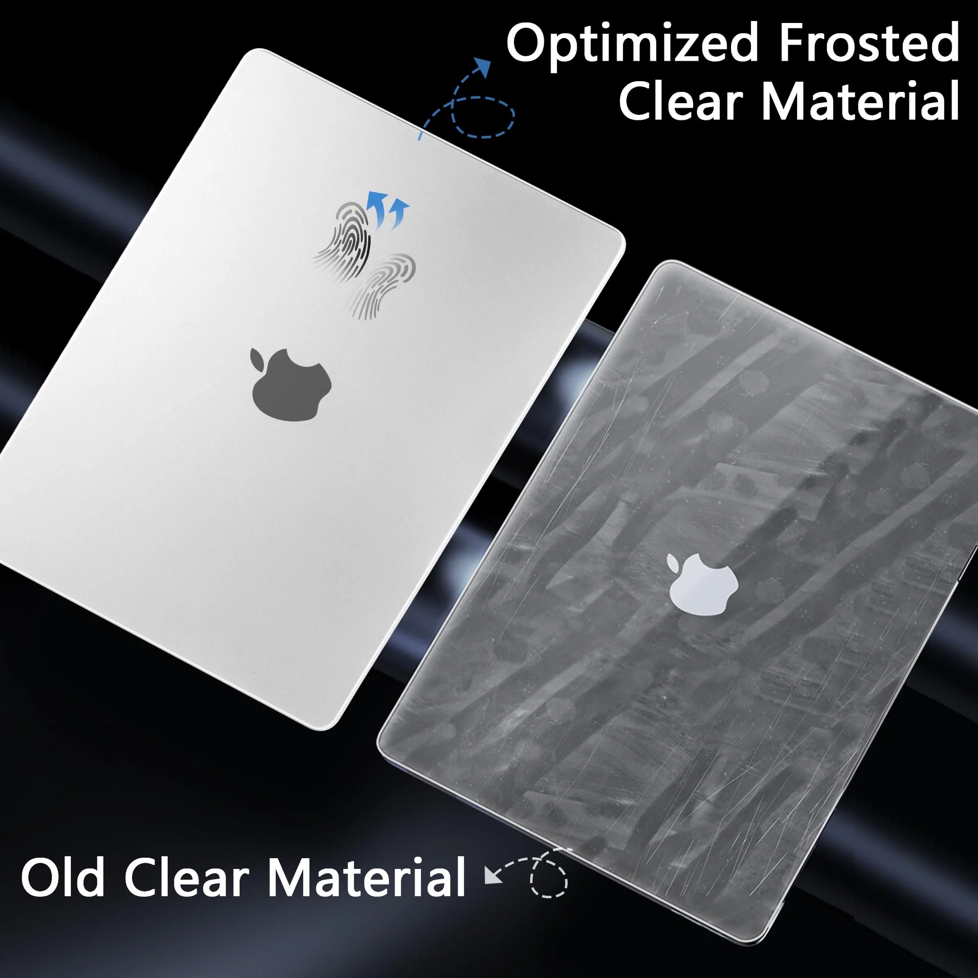 TWOLSKOO for M3 MacBook Pro 14 inch Case 2024 2023 2021 A2918 A2992 M2 A2779 M1 A2442 Pro Max, Sturdy & Durable Protective & Ultra Thin Armor Plastic Hard Shell Cover with Type C Adapter, Matte Clear - Image 5