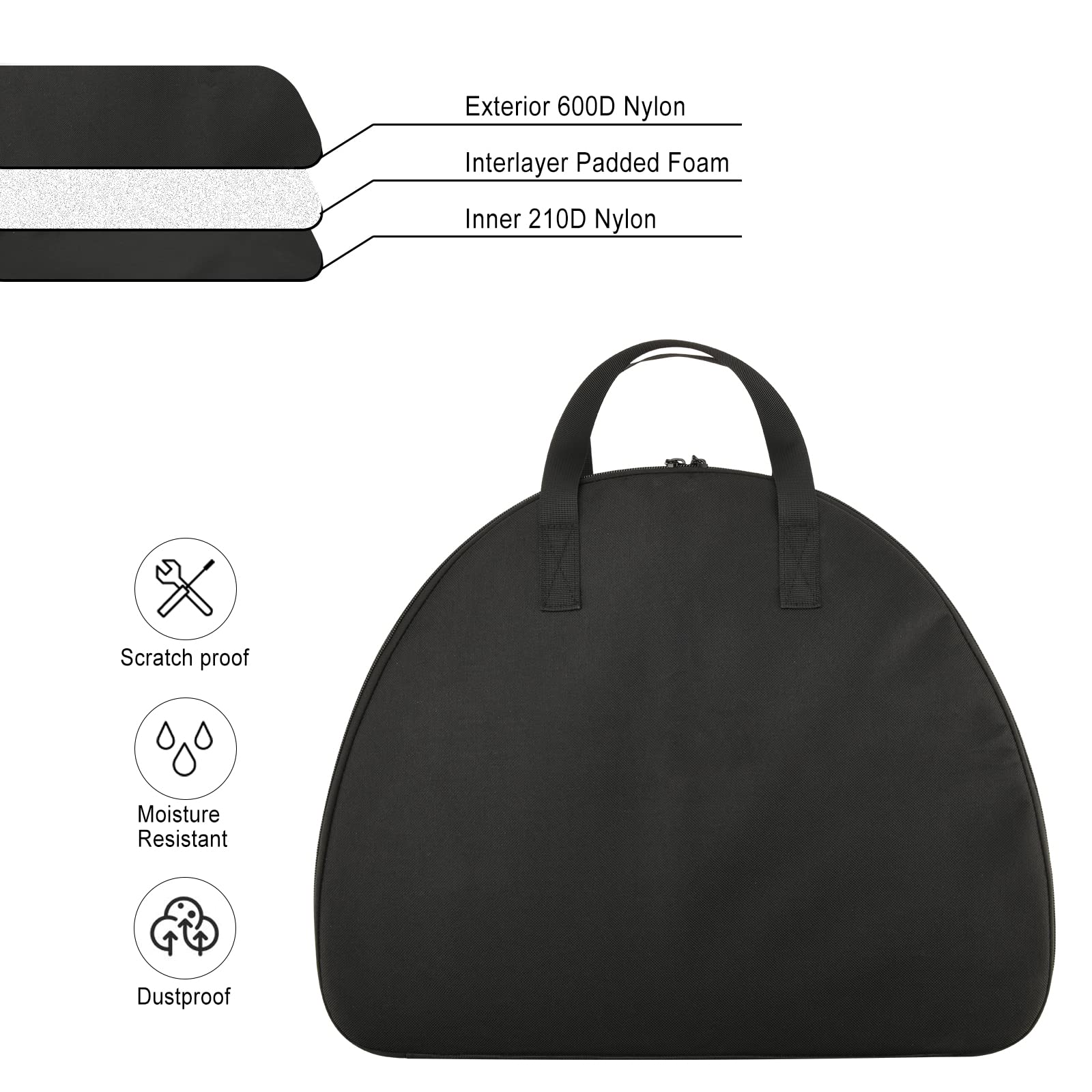 TXEsign Ring Light Bag Carrying Case for 10" Selfie Ring Light and Tripod Stand Protective Case Selfie Ring Light Storage Bag for YouTube, TikTok, Self Portrait Shooting - Image 3