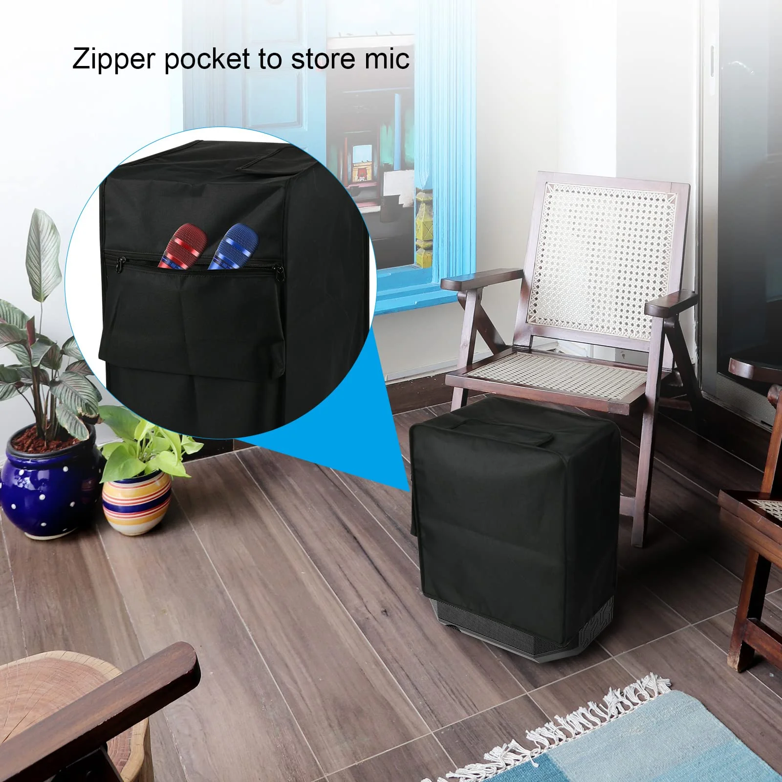 TXEsign Speaker Cover Replacement Bag for ION Audio Block Rocker Plus, with MIC Bag Protective Slip Case Dust Cover Bag for Ion Karaoke Bluetooth Speaker - Image 4