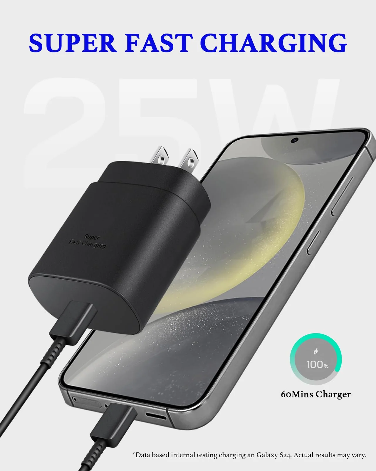 Type C Charger Fast Charging, 2 Pack 25W USB C Charger Type C Super Fast Charging with 10 FT Android Phone Fast Charger USB C Cable Compatible with Galaxy S24 Ultra/S23/S22/S21/S20/Phone 15 Pro Max - Image 3