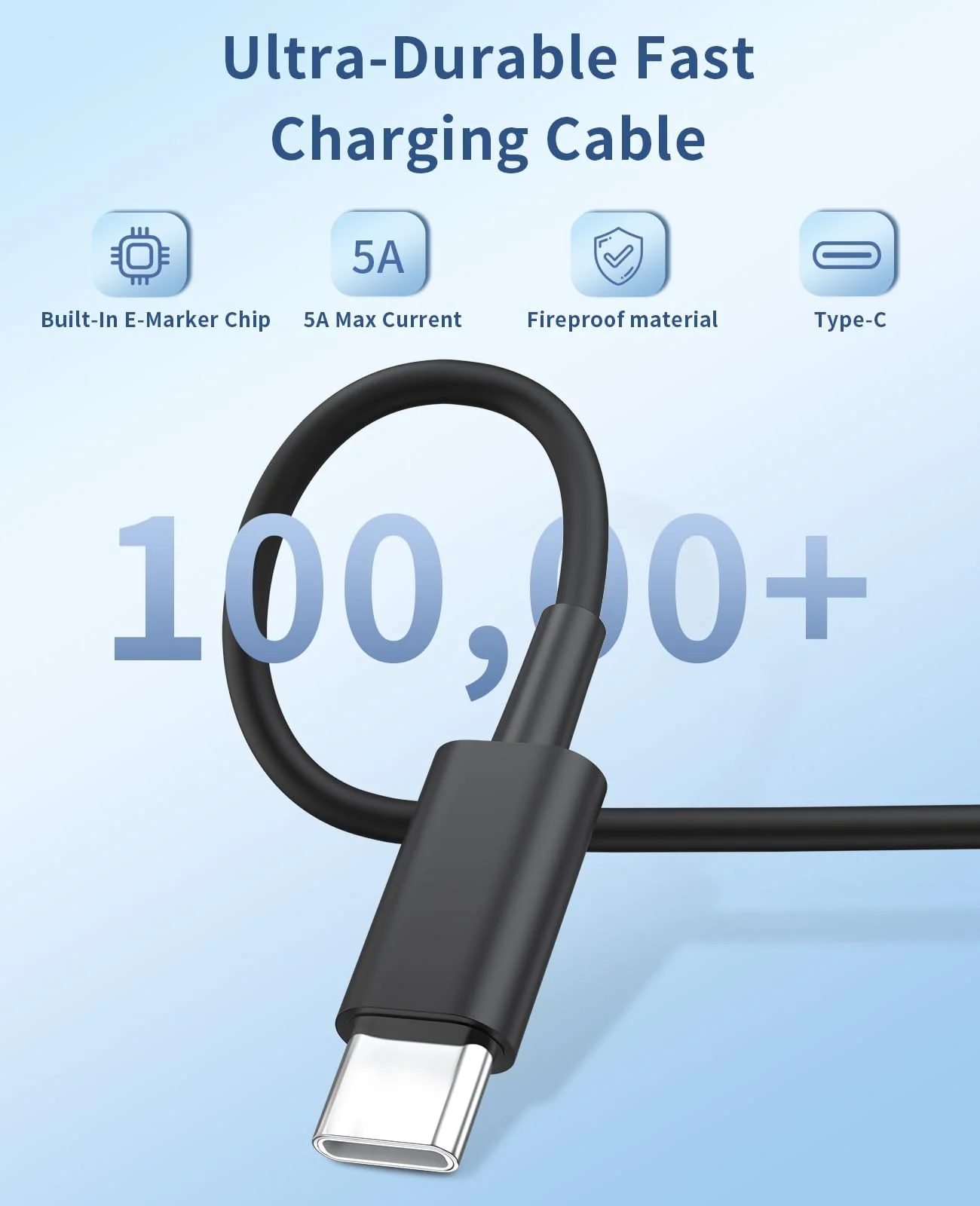 Type C Charger Fast Charging,2Pack 25W Super Fast USB C Charger block with 6Ft USB C Cable Compatible with Samsung Galaxy S24 Ultra/S23/S22/S21/S20/Note 20/10,Pixel 6 5 4 Pro XL/iPhone 15 Series Black - Image 4