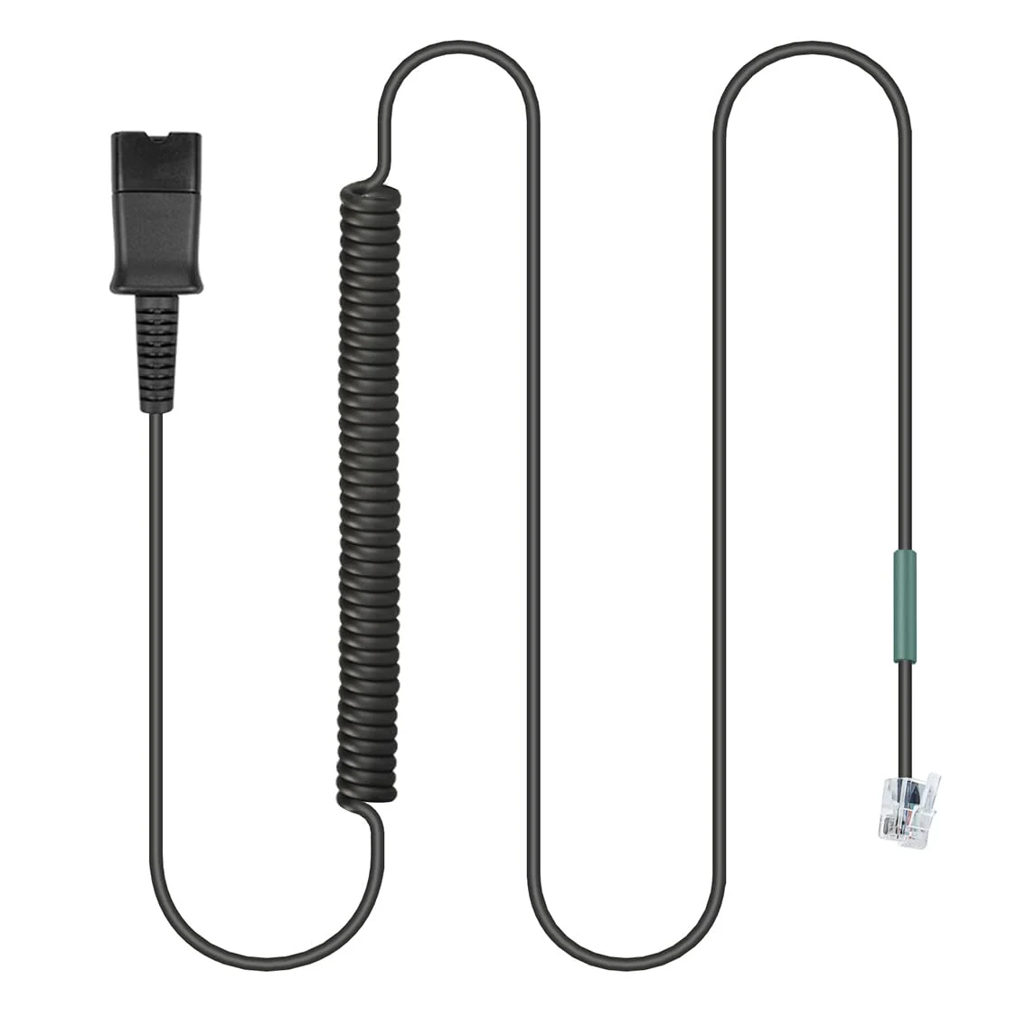 U10P Headset Adapter RJ9 to QD Cable for Plantronics Quick Disconnect Headset Cord Compatible with Polycom VVX411 VVX410 VVX311 VVX310 Plantronics ShoreTel Avaya NEC Aastra Mitel Nortel Landline Phone