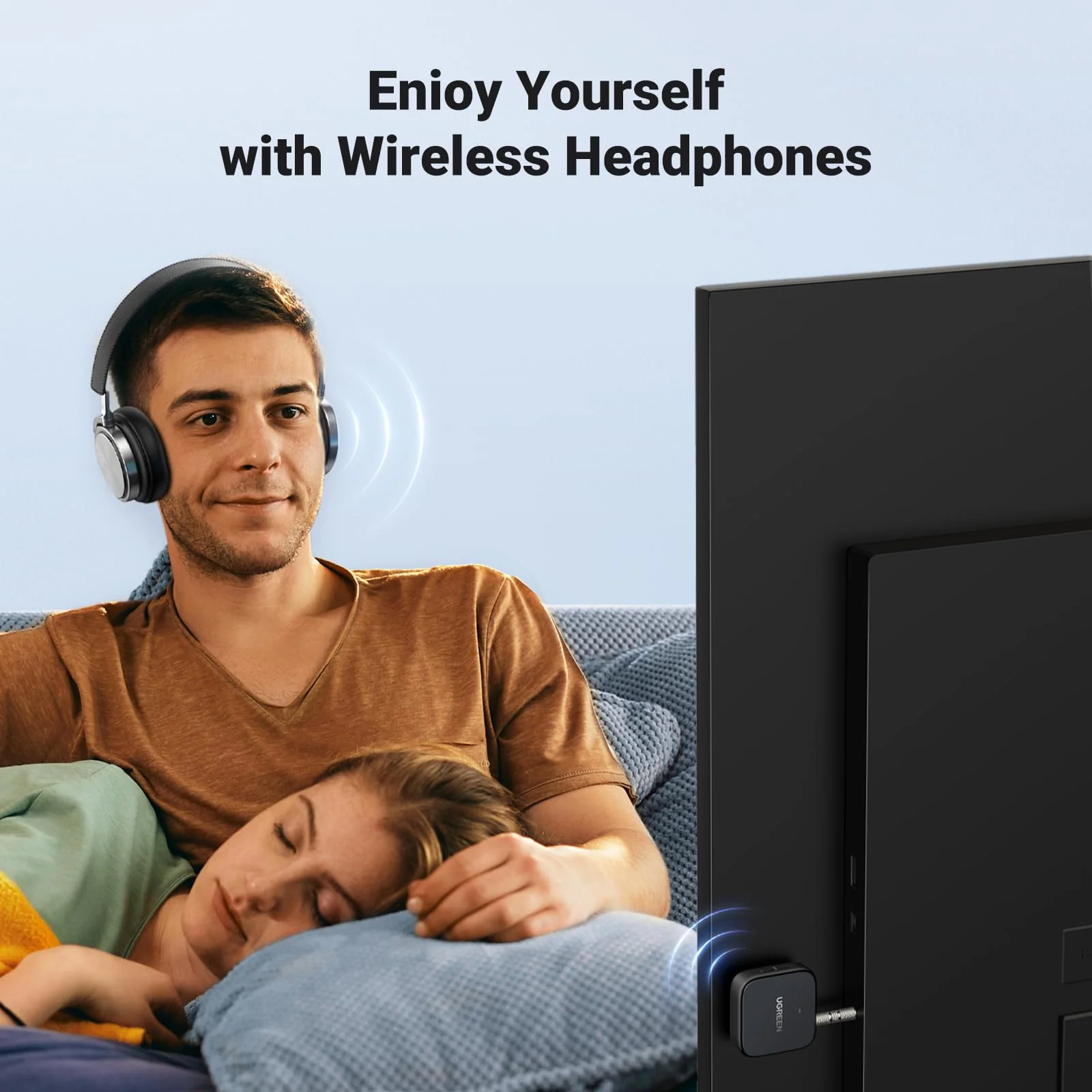 UGREEN Bluetooth 5.2 Transmitter For TV, Dual Pair Wireless Bluetooth Transmitter Receiver compatible with Airpods Earbuds Speaker, Bluetooth Headphone Adapter For Airplane, TV Audio, PC, MP3, and Gym - Image 5