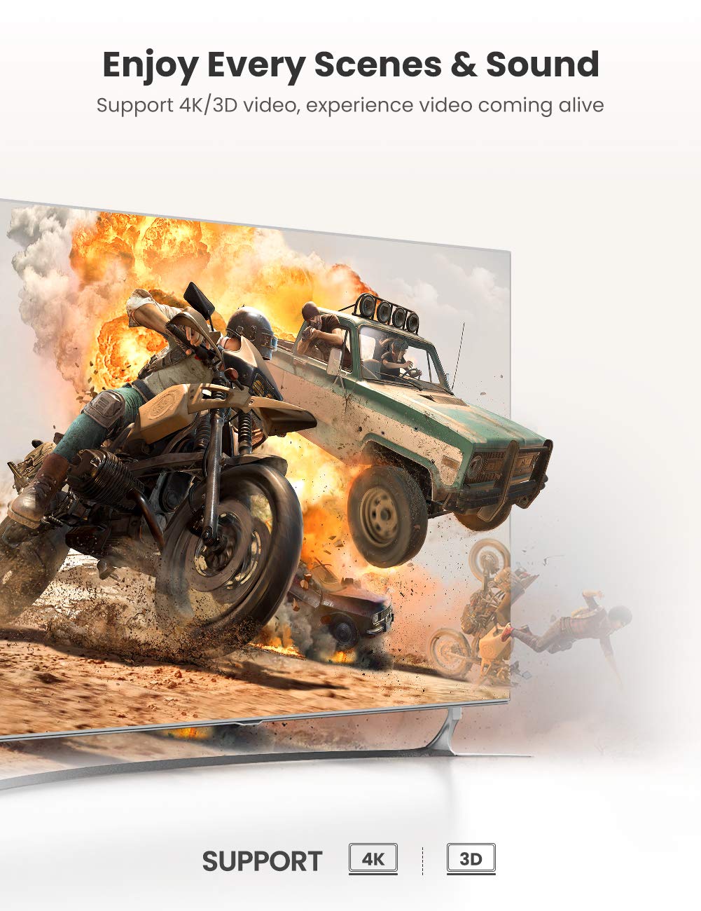 UGREEN HDMI Switch 4K@60Hz HDMI Splitter Bi-Directional HDMI Switcher 2 Input 1 Output Splitter Support 4K 3D Compatible for Nintendo Switch Blu-Ray Player Roku TV Stick Xbox PS4 HDTV Monitor - Image 5