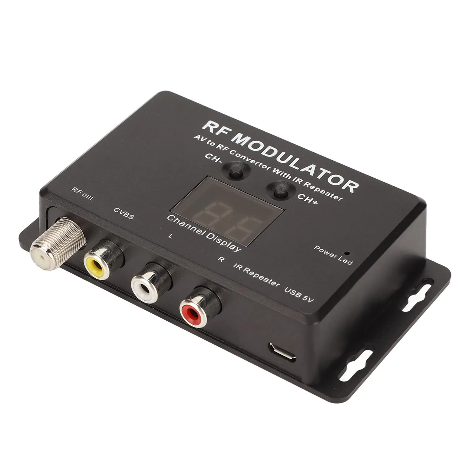 UHF Modulator, Mini AV to RF Modulator, UHF TV Link Modulator AV to RF Converter, AV to RF TV Modulator with Channel Display, Support PAL NTSC, for Set Top Box, DVDs - Image 7