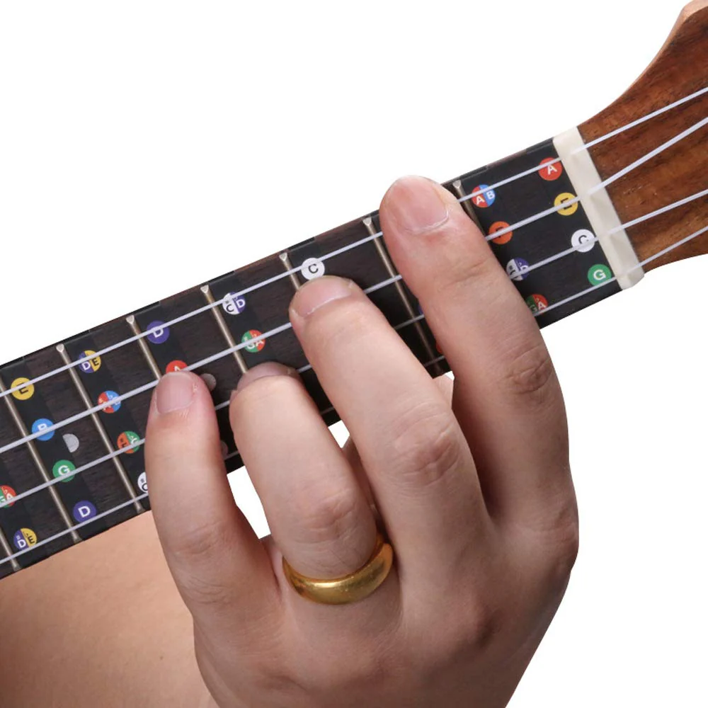 Ukulele Fretboard Stickers Chord Fret Stickers Note Sticker for Soprano, Concert & Tenor Ukulele Finger Guide for Ukulele Beginner 2PC - Image 5