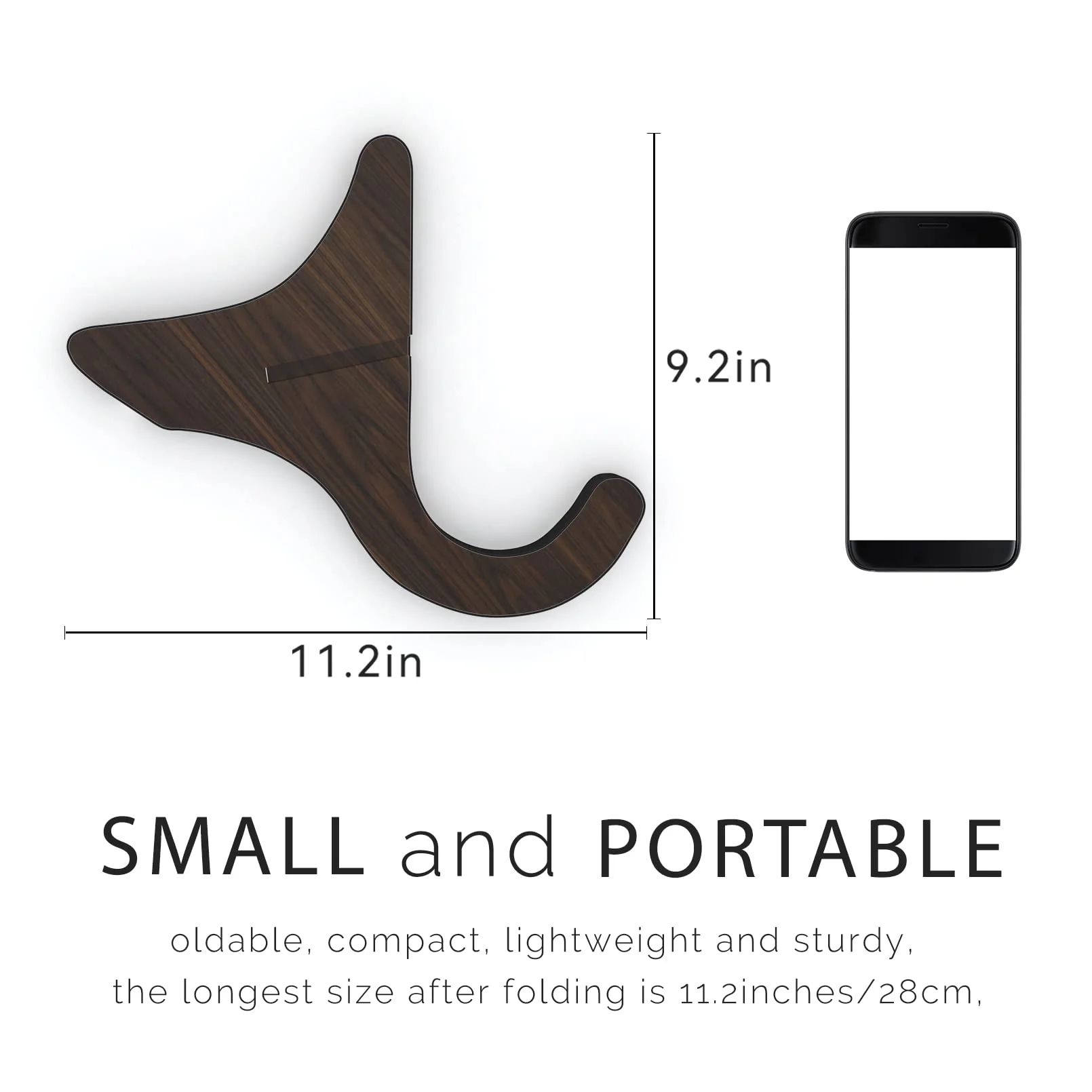 Ukulele Stand 2 Pack Portable Stand for Ukulele .Mandolins .Violins (black walnut 2 Pack) black walnut 2 Pack - Image 4