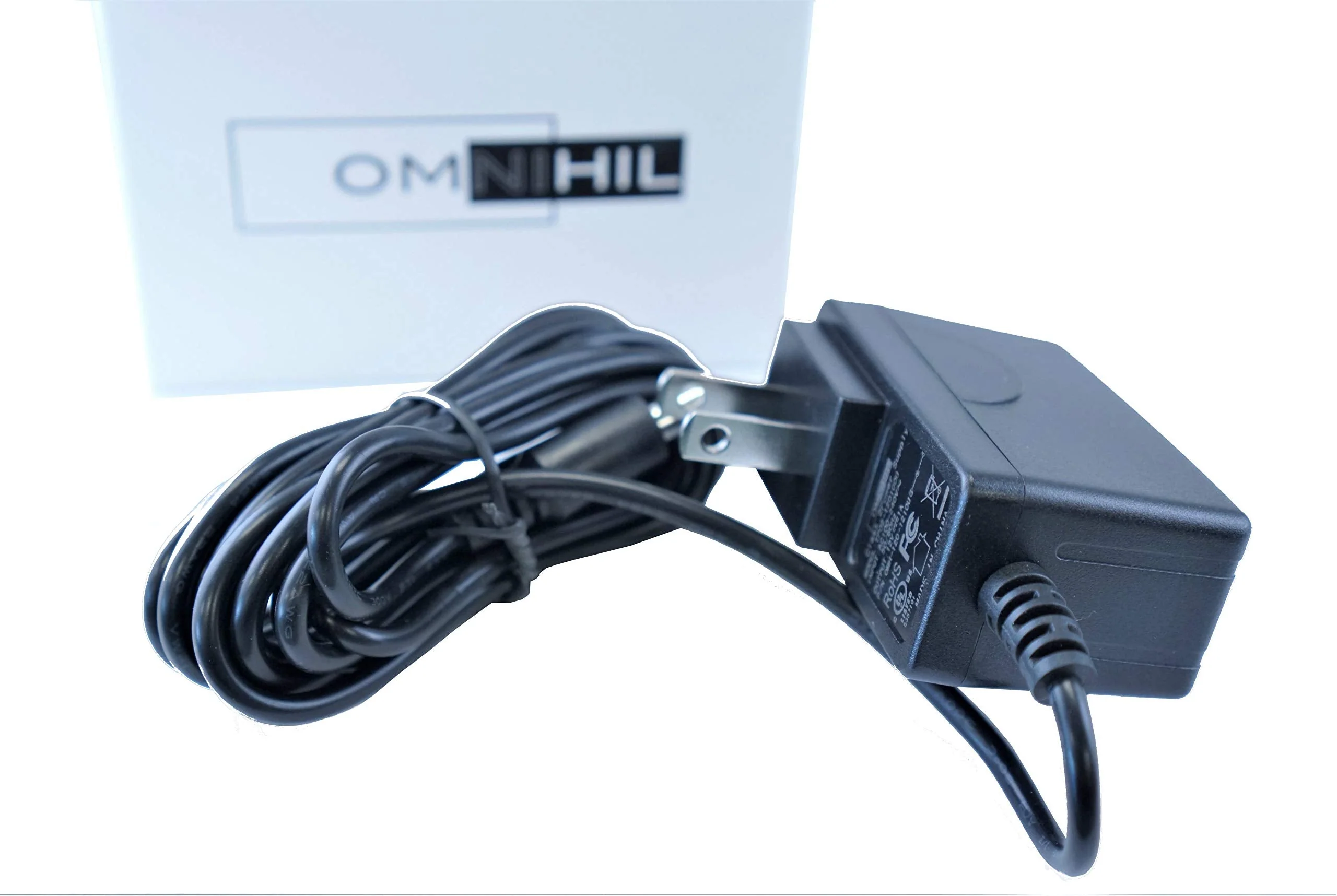 [UL Listed] OMNIHIL 8 Feet Long AC/DC Adapter Compatible with KLIQ TinyTune Tuner Pedal