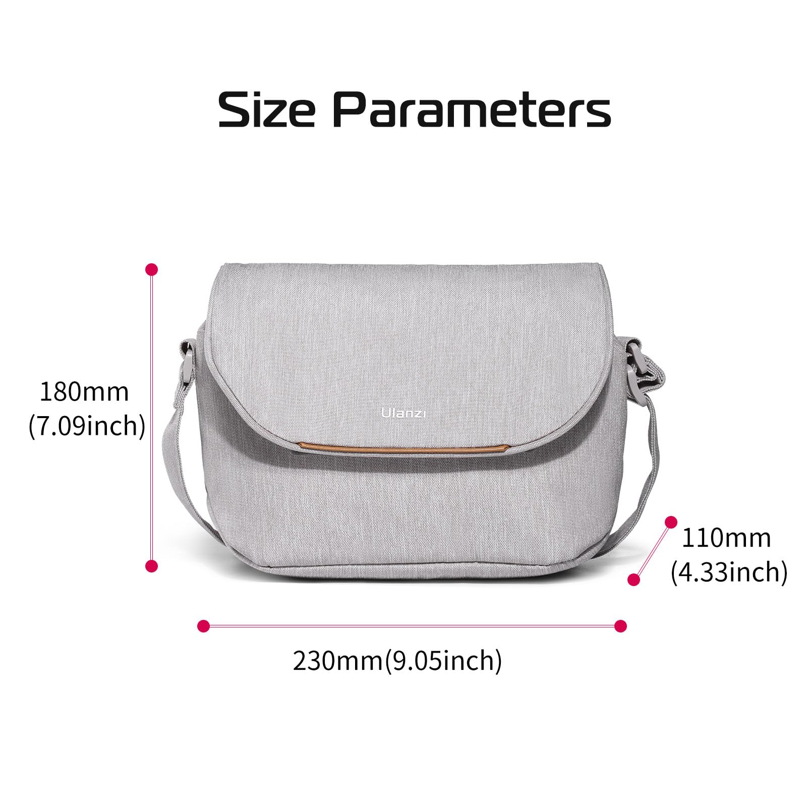 ULANZI Camera Bag, SLR/DSLR Camera Case Professional, Crossbody Photography Small Bag Fashion, Shoulder Bag for Women and Men Compatible for Sony Canon Nikon Mirrorless Camera Waterproof Lightweight - Image 8