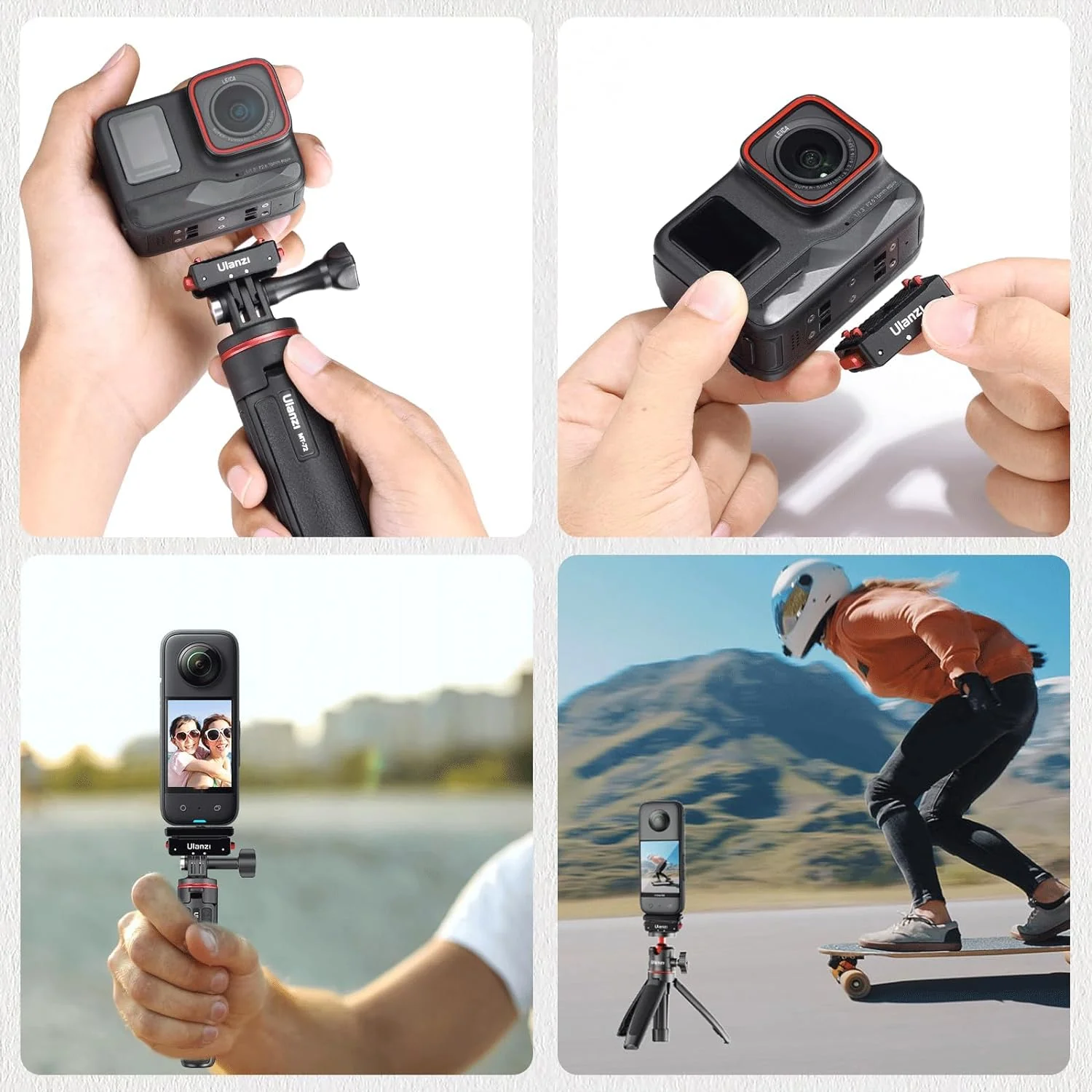 Ulanzi Magnetic Adapter Mount, Quick Release Mount, Magnetic Quick Release Base with 1/4 Screw for Insta360 ACE/ACE PRO, Insta360 x4/x3, 1/4 Screw Hole for Tripod Foldable C010 - Image 9