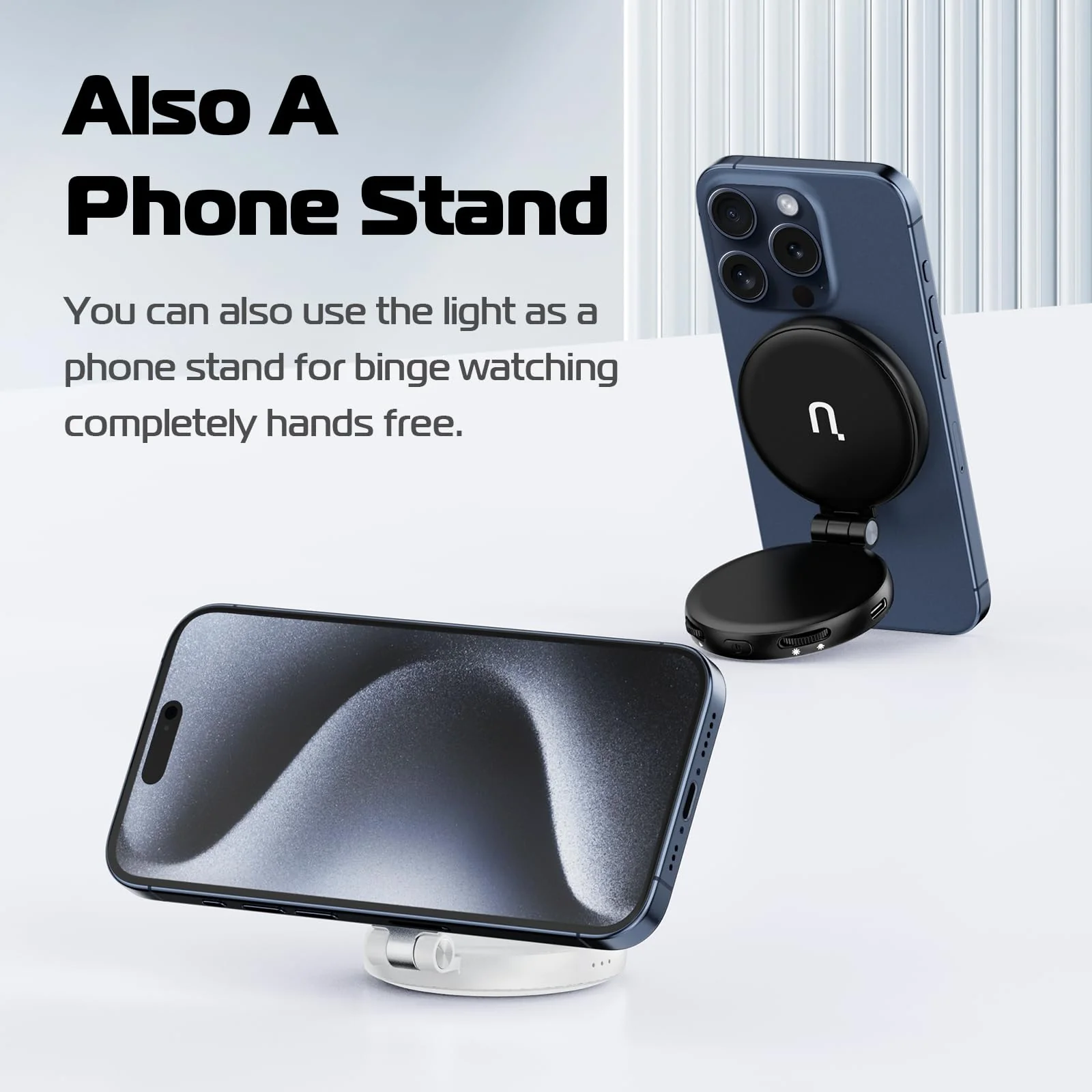 ULANZI Magnetic Selfie Light, LED Fill Light Compatible with Magsafe, LED Selfie Ring Light Included Sticky Ring for Phones, for Selfies/Photography/TikTok/Zoom Calls/Video Conference Color Black - Image 7