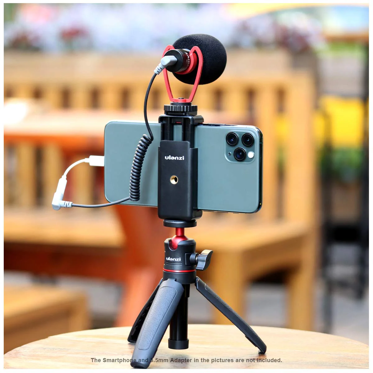 ULANZI MT-08 Extension Pole Tripod+ULANZI ST-07 Phone Tripod Mount with Cold Shoe Mount - Image 6