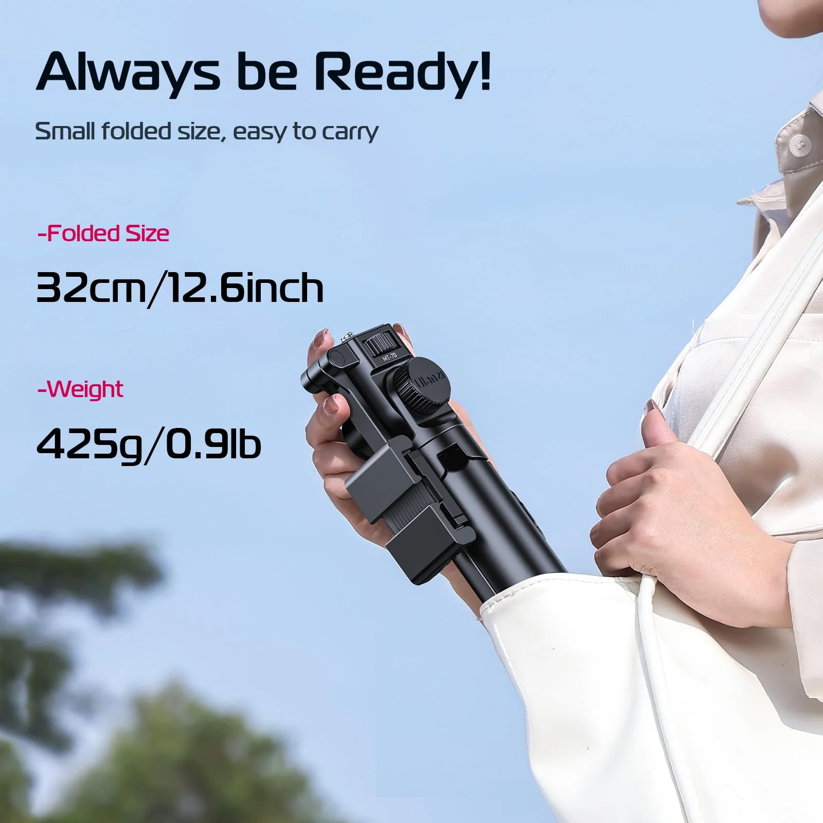 ULANZI MT-70 Extendable Phone Tripod, 63" Selfie Stick Phone Vlog Tripod Stand with 2 Phone Clip, 360° Rotate Dual Camera Tripod for iPhone Sony Canon Action Camera, Lightweight for Travel MT-70 Tripod - Image 8