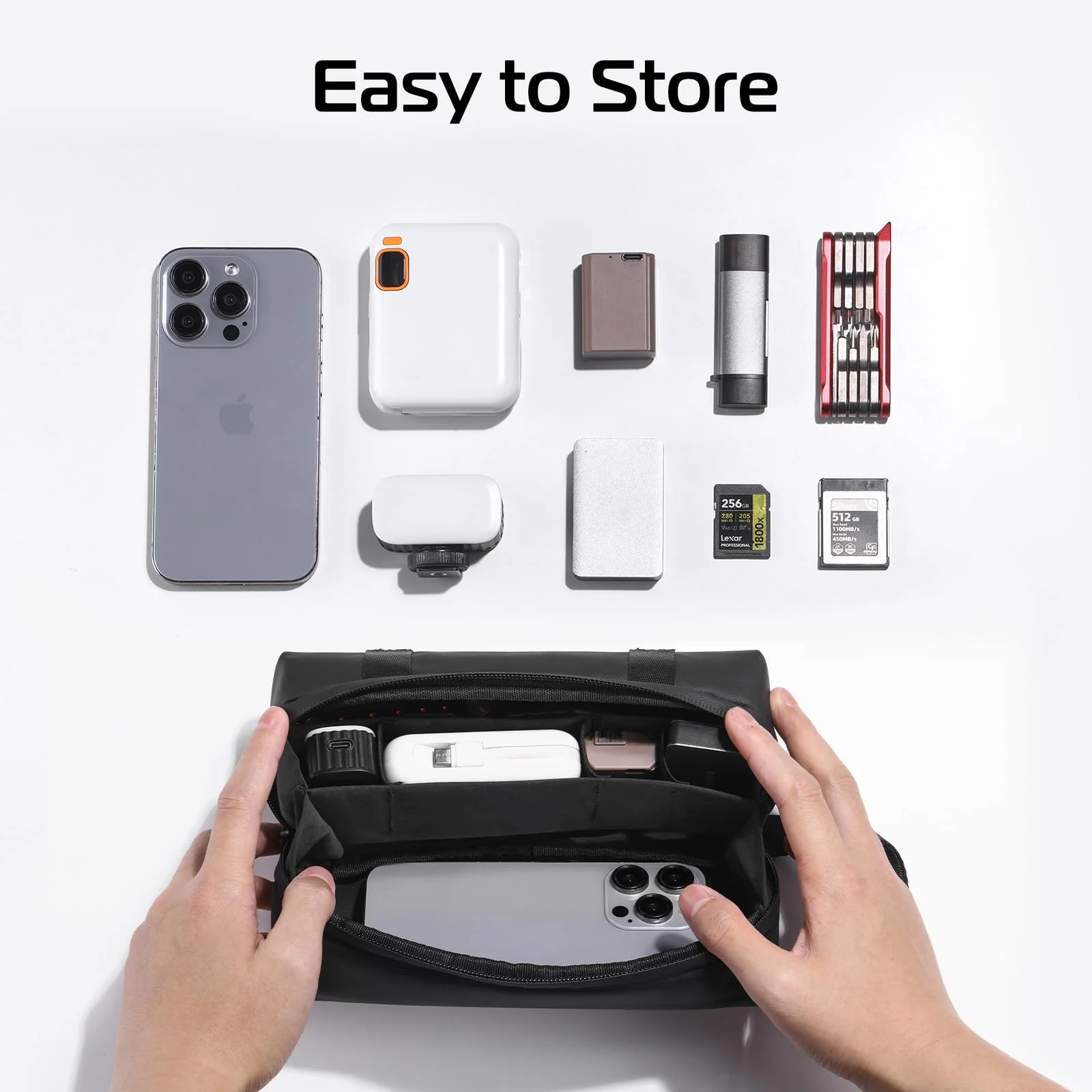 ULANZI PK-04 Carrying Bag for DJI Osmo Pocket 3, Portable Storage Case Carry Bag, Protective Bag for DJI Osmo Pocket 3 Creator Combo Accessories B012 - Image 4