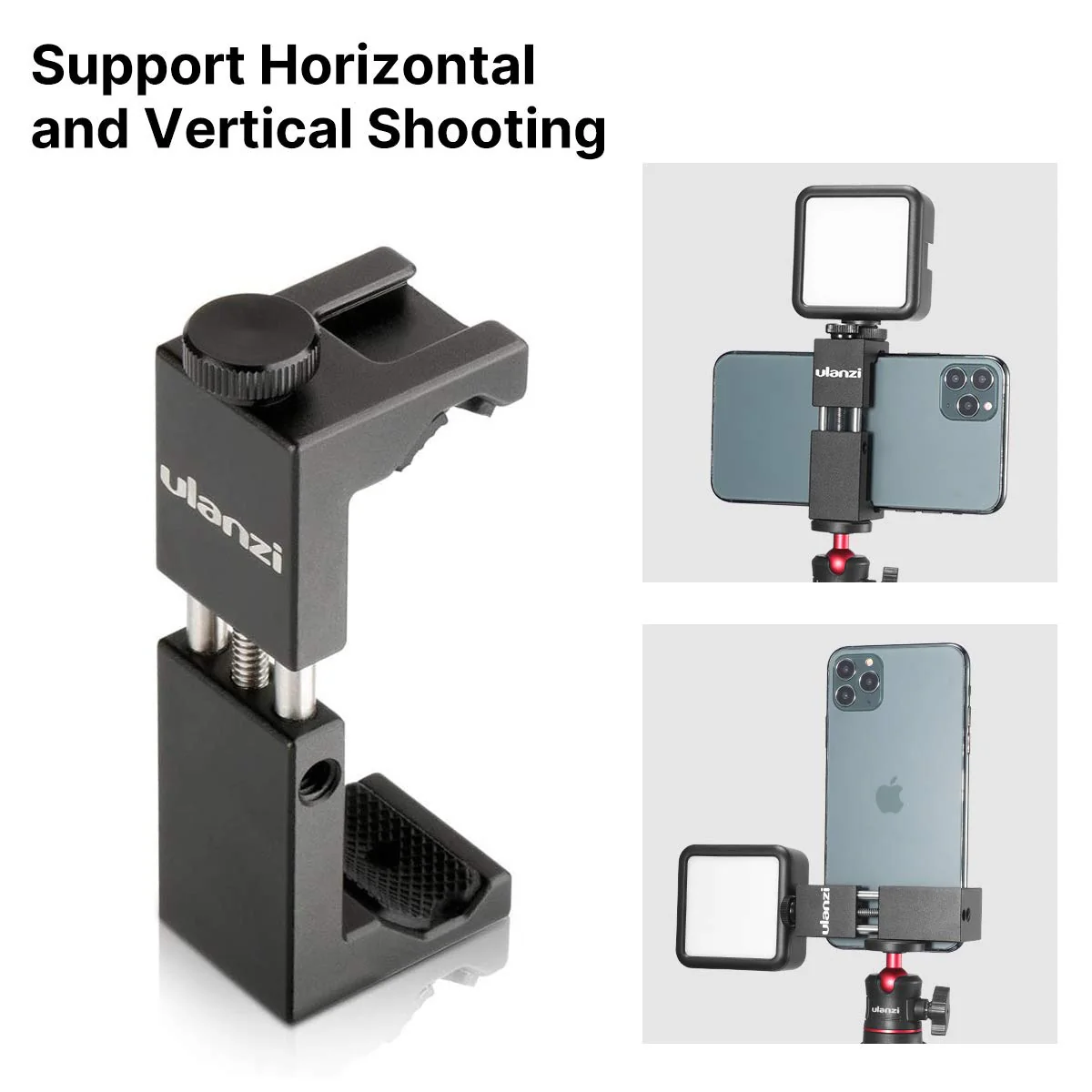 ULANZI Smartphone Vlogging Kit with Adjustable Handle Grip, Mini Tripod, Dimmable LED Light - YouTube, TIK Tok, Vlogging Equipment for iPhone/Android Smartphone Video Kit (ST-02S) ST-02S - Image 6