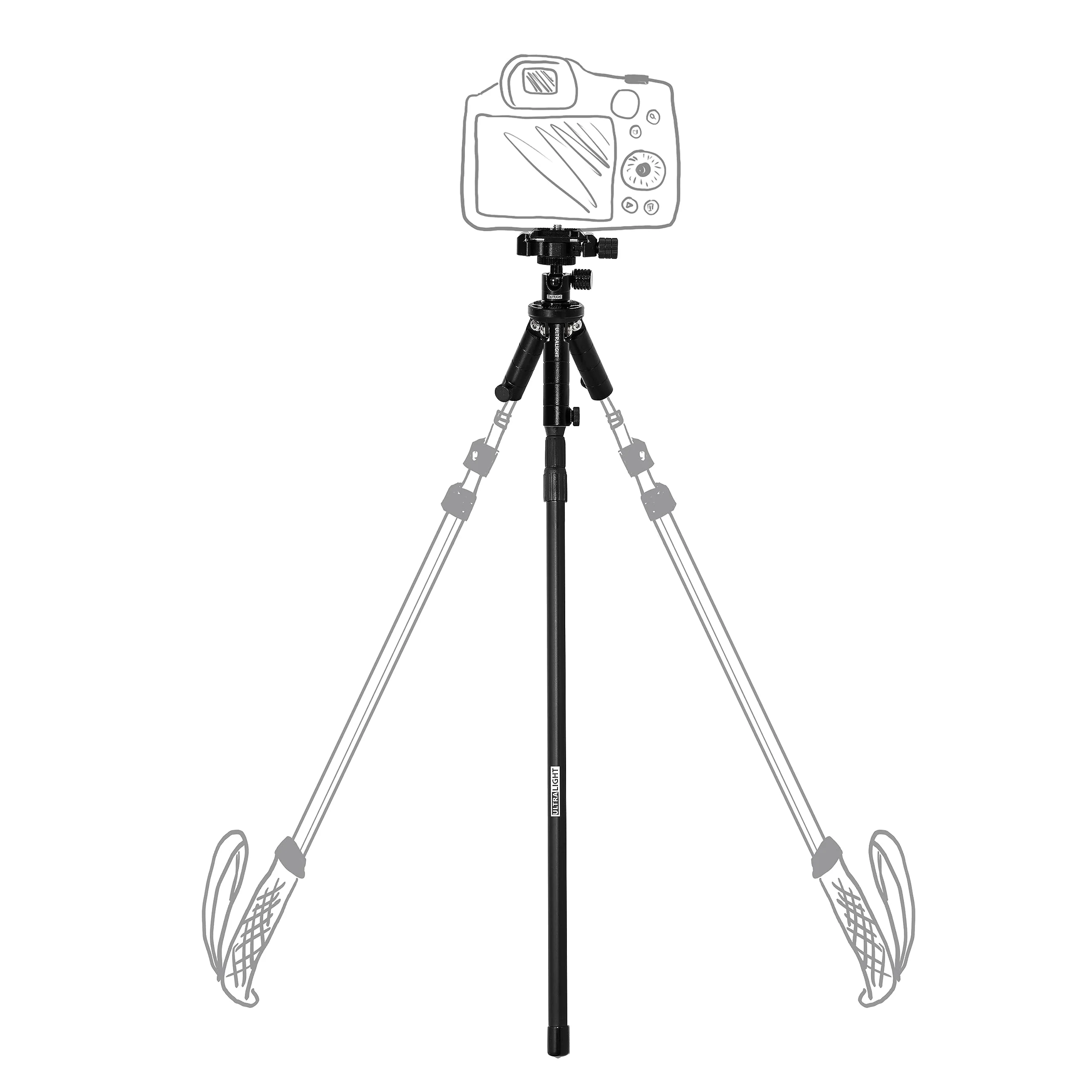 Ultralight 3.8oz/52in Trekking Pole Tripod Leg - The Third Leg - for Stool ULTripod - Carbon Fiber - The Lightest Tripod for Hiking and Speed Guaranteed - Image 4