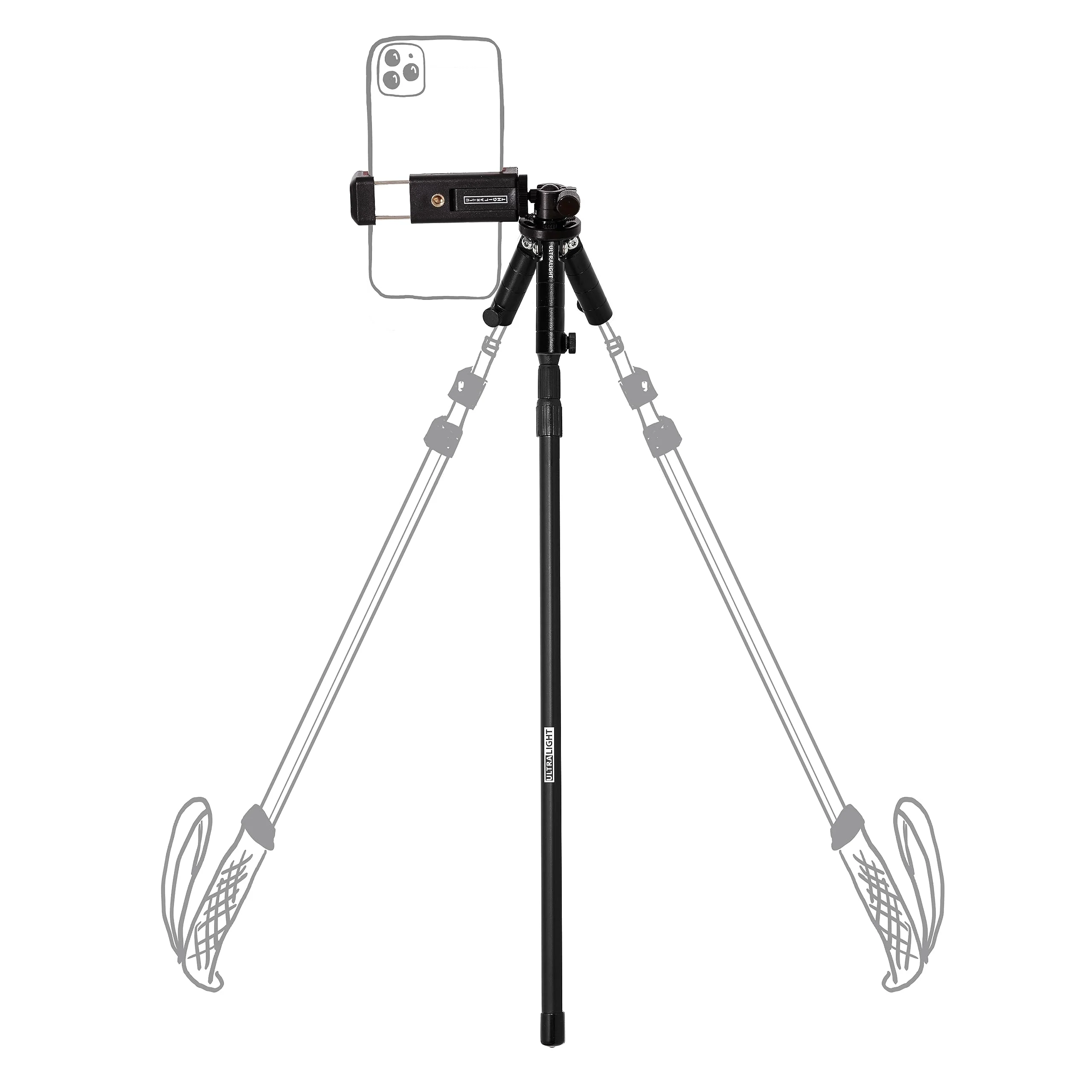 Ultralight 3.8oz/52in Trekking Pole Tripod Leg - The Third Leg - for Stool ULTripod - Carbon Fiber - The Lightest Tripod for Hiking and Speed Guaranteed - Image 5