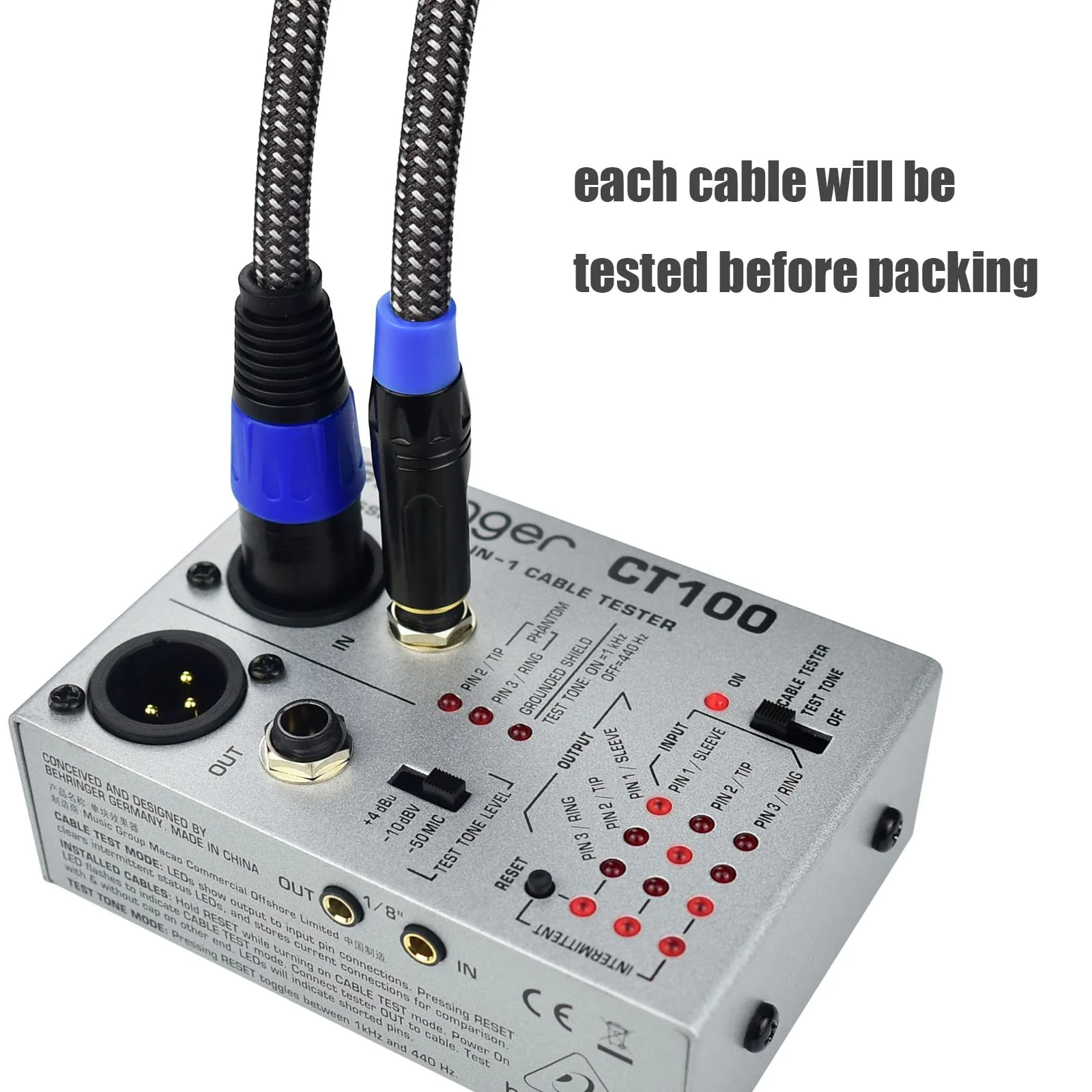 Unbalanced 1/4" TS Mono to XLR Male Microphone Cable, 10Feet 6.35mm Quarter inch to XLR Audio Patch Cord, Nylon Braided Heavy Duty, Copper Shielded Noise Free, for Speaker Mixer - 2Pack 10Feet, 2Pack - Image 7
