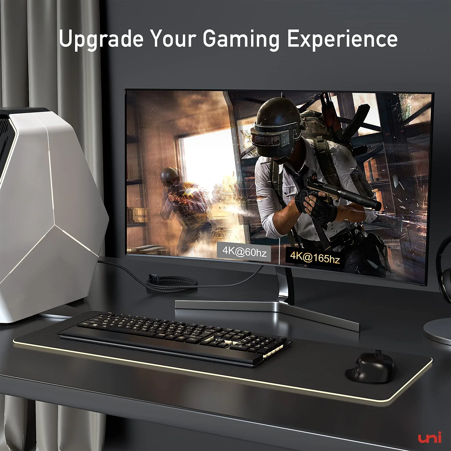 uni 8K USB C to DisplayPort Cable 6FT, 8K@60Hz 4K@240Hz Thunderbolt 4/3 to DP 1.4 Cable Non-bidirectional Support 32.4 Gbps, FreeSync, G-Sync Compatible with iPhone 15 Pro, MacBook Pro/Air, iPad, iMac - Image 4
