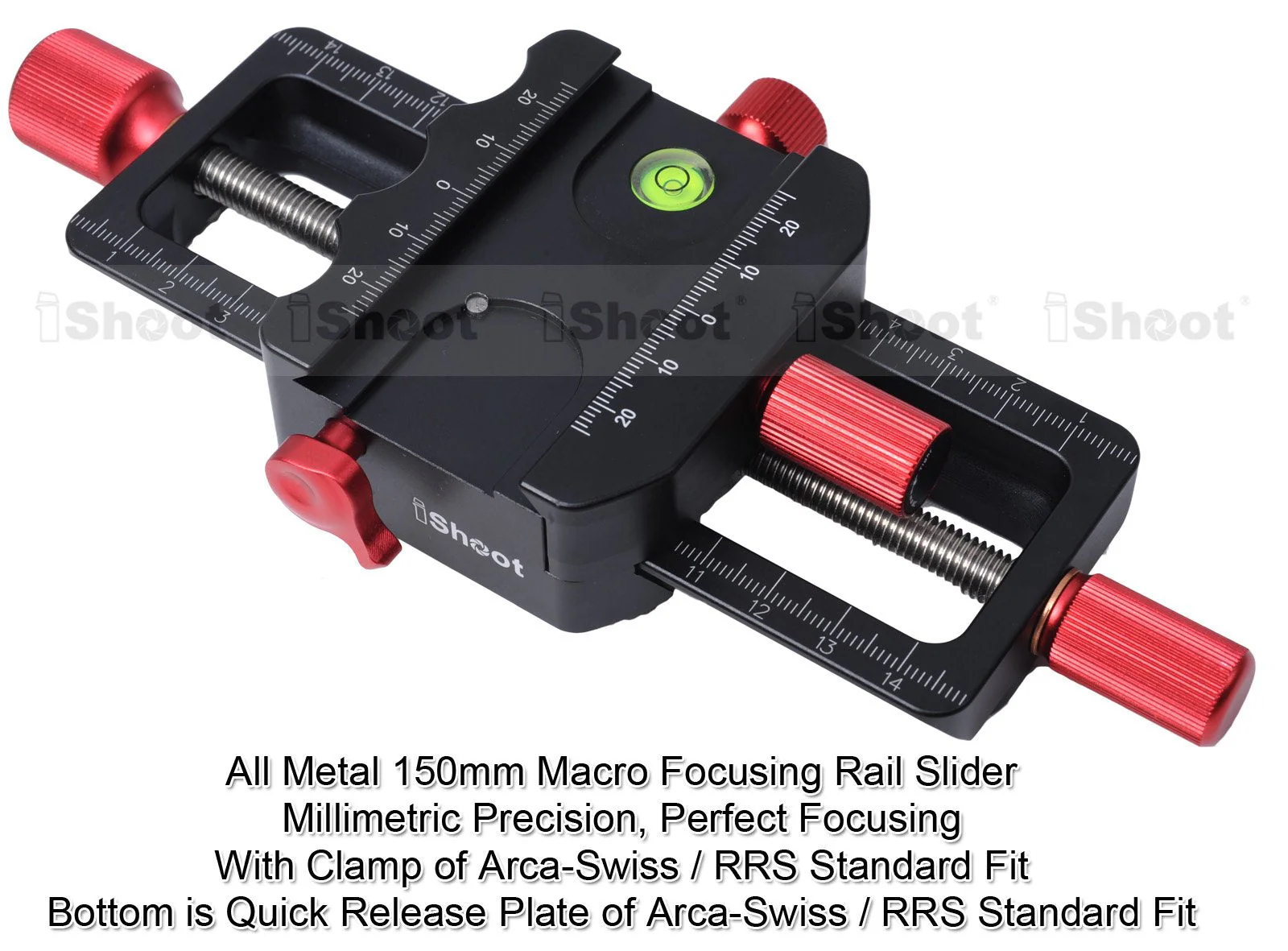 Universal 150mm Macro Focusing Rail Slider Close-up Shooting Head Camera Support Bracket Holder with Arca-Swiss Fit Clamp and Quick Release Plate in Bottom for Tripod Ballhead - Image 2