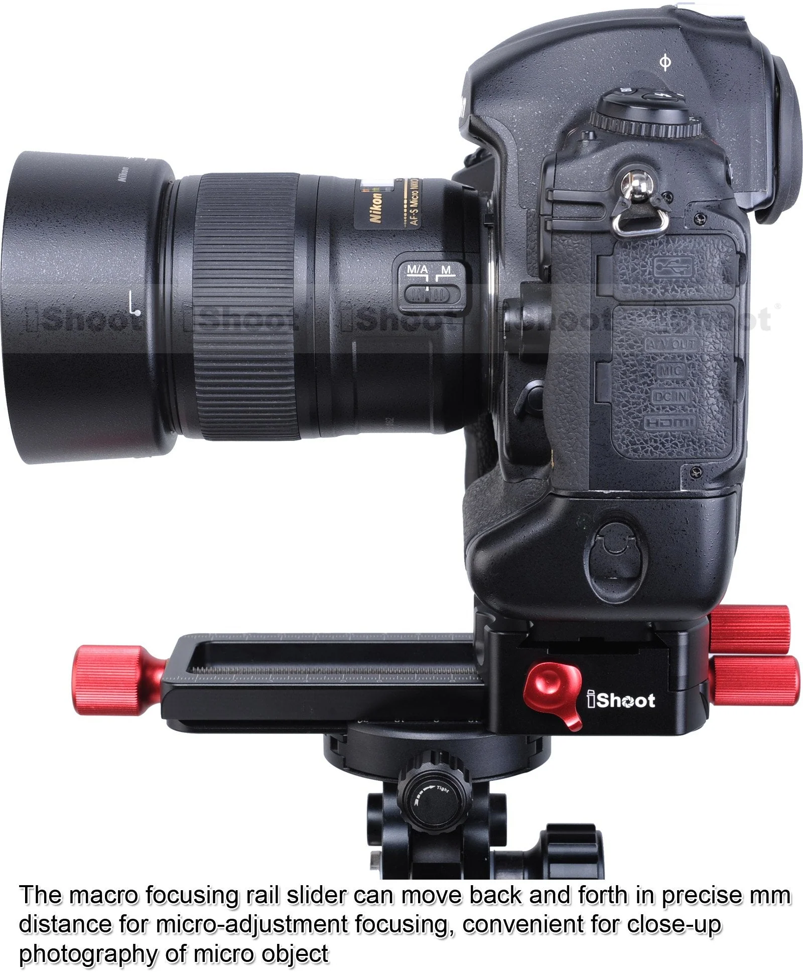 Universal 150mm Macro Focusing Rail Slider Close-up Shooting Head Camera Support Bracket Holder with Arca-Swiss Fit Clamp and Quick Release Plate in Bottom for Tripod Ballhead - Image 9