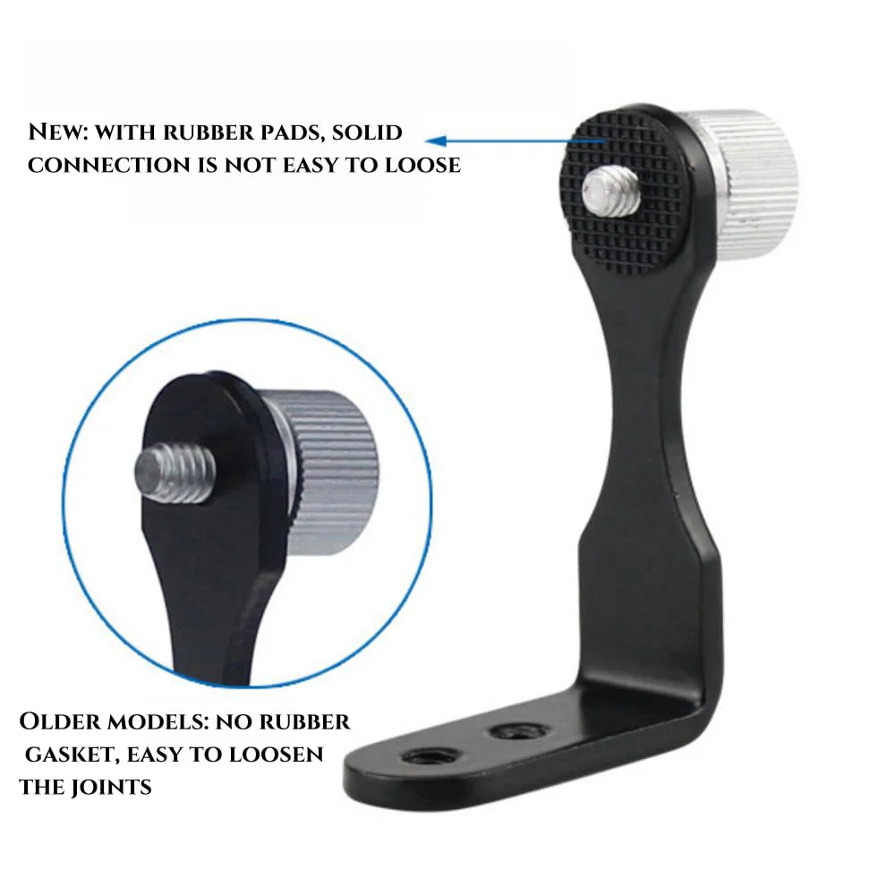 Universal Binocular Adapter, Metal Binocular Tripod Adapter Adaptor Mount Bracket - for Connecting Binoculars to a Tripod, 1/4"-20 Socket/Thread Black, - Image 2