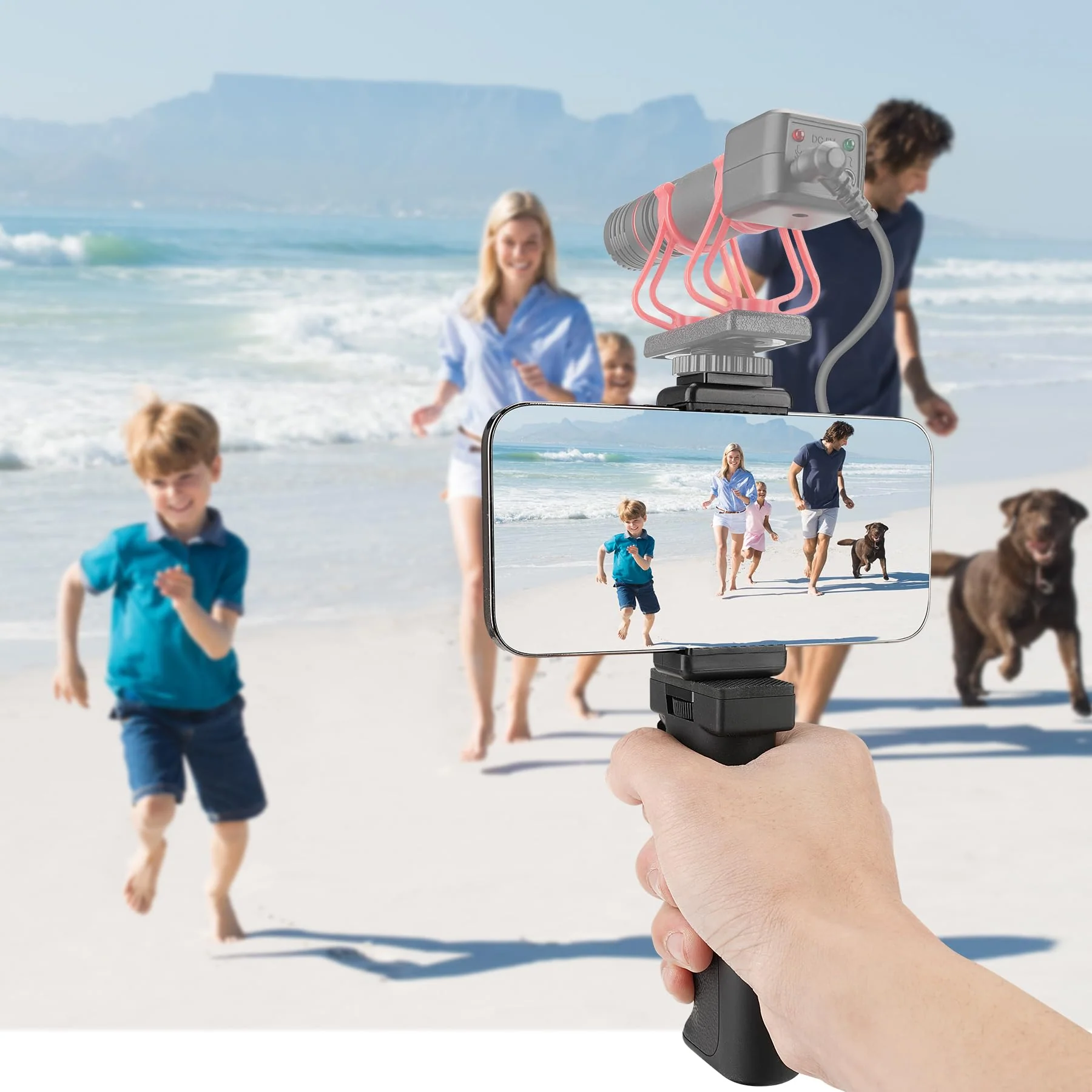 Universal Ergonomic Anti-Falling Cell Phone Smartphone Hand Grip Stabilizer w/Safety Strap, Portable Selfie Stick Handheld Vlogging Holder Mount for 60-85mm Width iPhone Samsung Tracfone Android - Image 4
