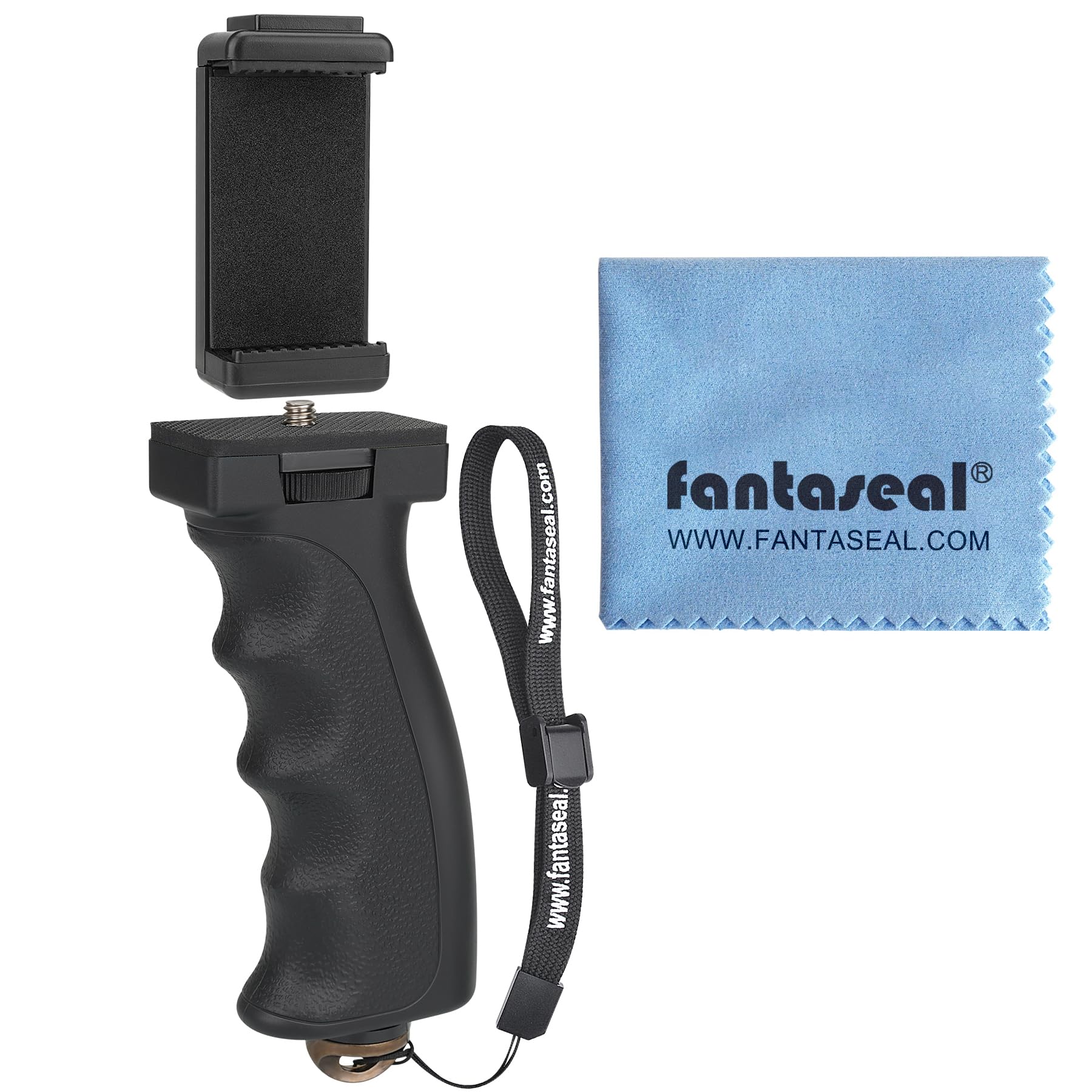 Universal Ergonomic Anti-Falling Cell Phone Smartphone Hand Grip Stabilizer w/Safety Strap, Portable Selfie Stick Handheld Vlogging Holder Mount for 60-85mm Width iPhone Samsung Tracfone Android - Image 5