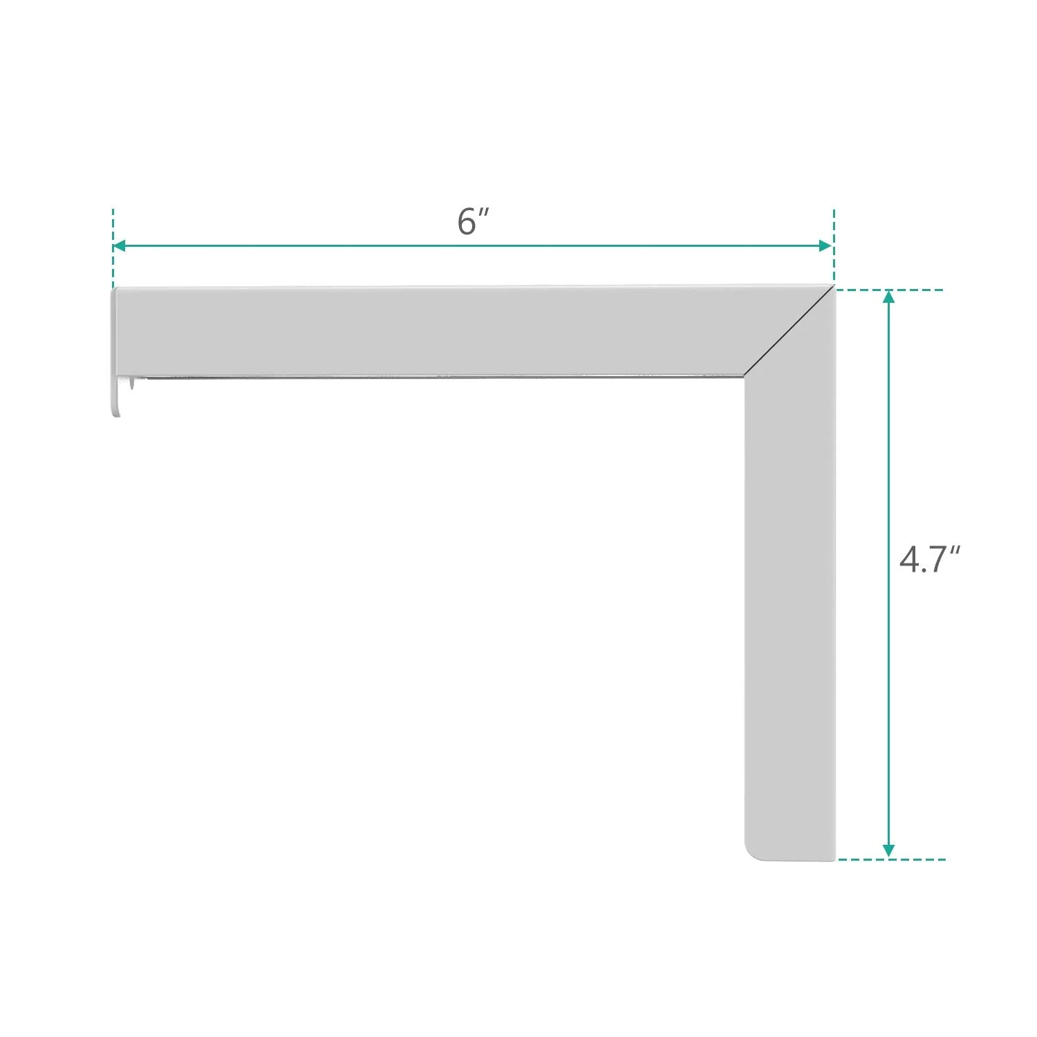 Universal Projector Screen L-Bracket Wall Hanging Mount 6 inch Adjustable Extension with Hook Manual, Spectrum and Perfect Screen Placement up to 66 lbs, 30 kg (PSM001), White - Image 8