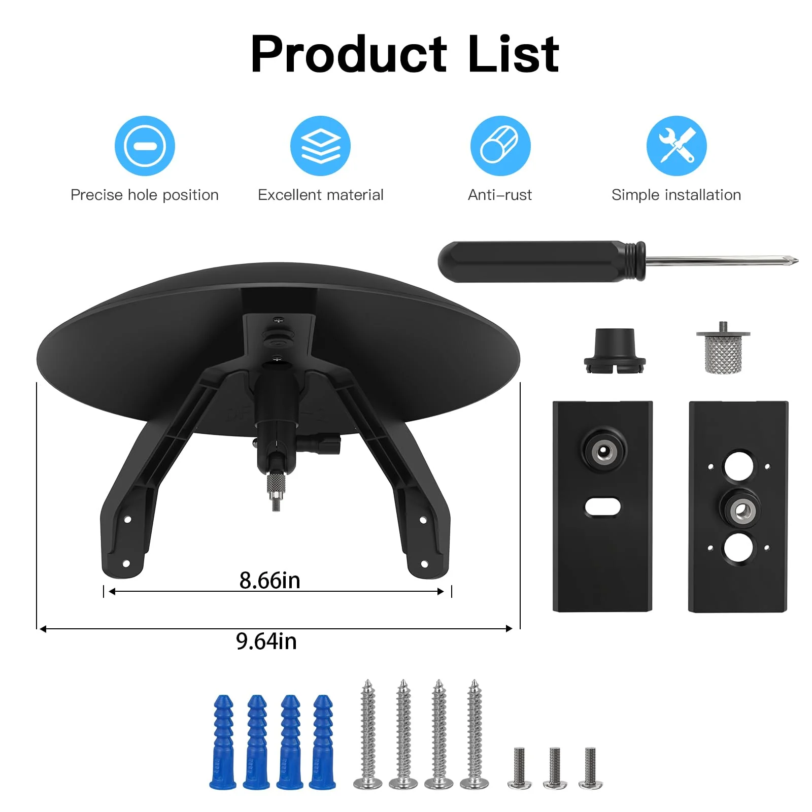 Universal Security Camera Rain Cover, 2 in 1 Camera Cover Sun Shield with Wall Mount for Ring/WyzeCam/Blink/Arlo/for eufy, Google Nest and Most Outdoor Cameras with 1/4 Screw - Image 4