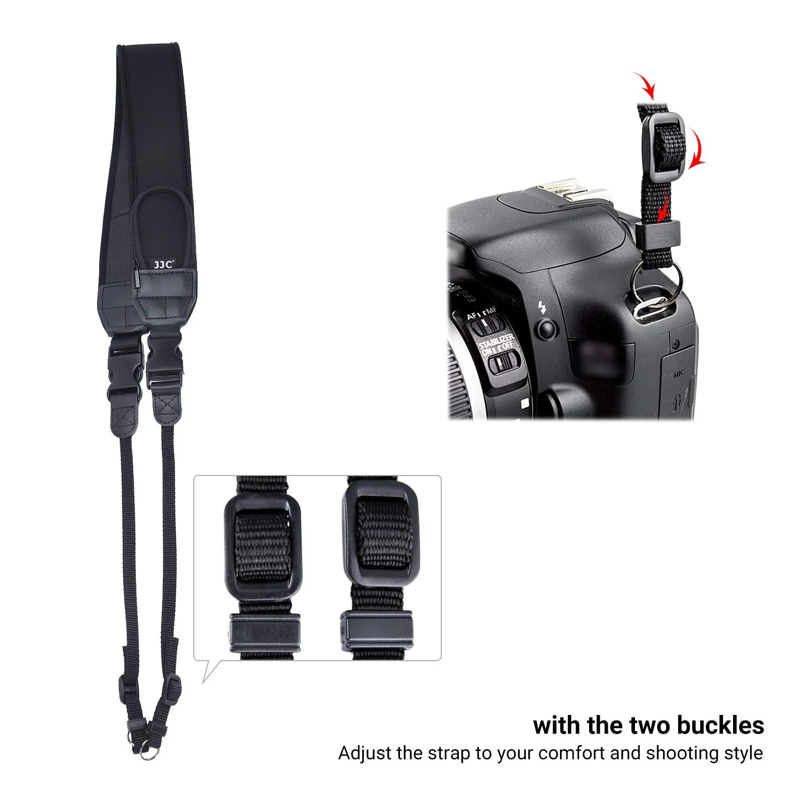 Universal Shoulder Neck Strap for DSLR Camera,Soft Neoprene Neck Belt Strap with Quick-Release,Camera Strap for X100V Canon R5 R6 R7 R RP 5DM4 6DM2 7DM2 90D Nikon D850 D750 D7500 Sony A7R V and More - Image 7