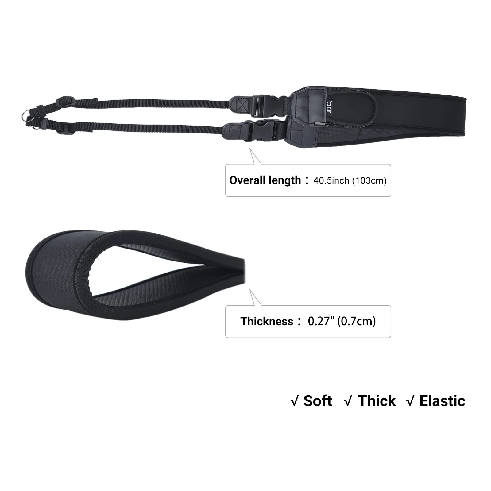 Universal Shoulder Neck Strap for DSLR Camera,Soft Neoprene Neck Belt Strap with Quick-Release,Camera Strap for X100V Canon R5 R6 R7 R RP 5DM4 6DM2 7DM2 90D Nikon D850 D750 D7500 Sony A7R V and More - Image 9