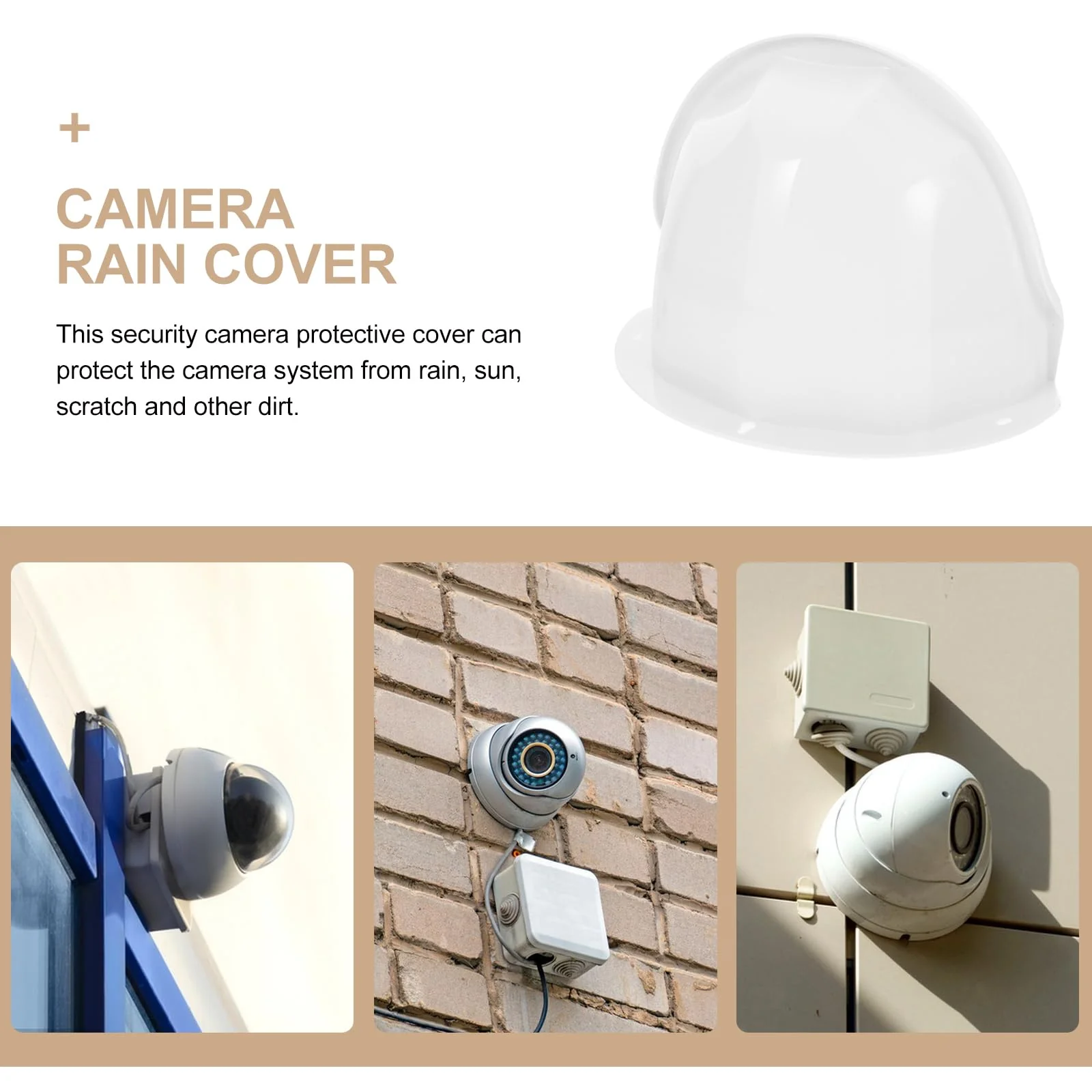 Universal Sun Rain Shade Camera Cover Shield Outdoor Security Survielance Camera Shield Protector Protective Roof for Nest/Ring/ /Dome/Bullet Outdoor Camera - Image 5