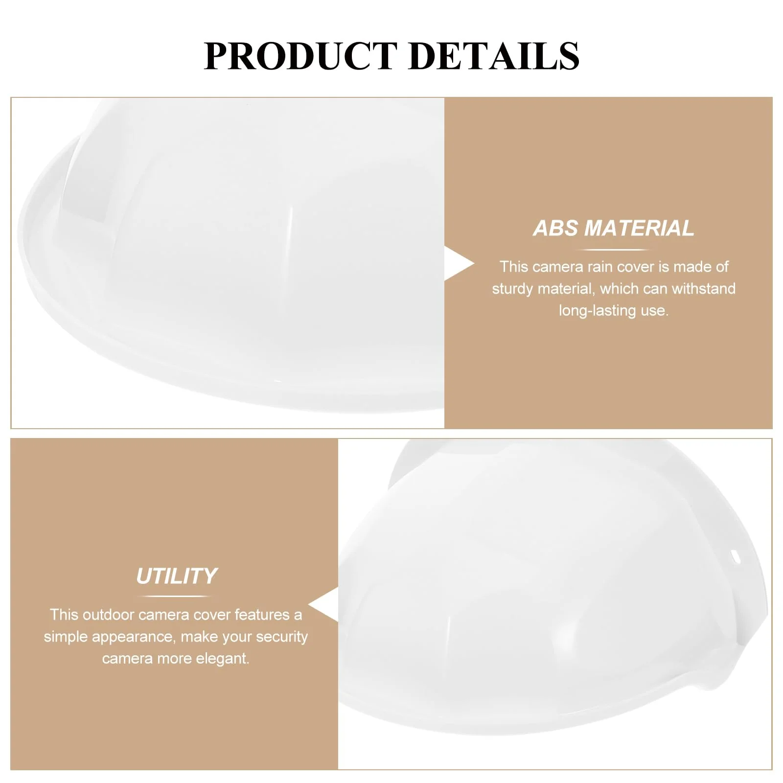 Universal Sun Rain Shade Camera Cover Shield Outdoor Security Survielance Camera Shield Protector Protective Roof for Nest/Ring/ /Dome/Bullet Outdoor Camera - Image 7