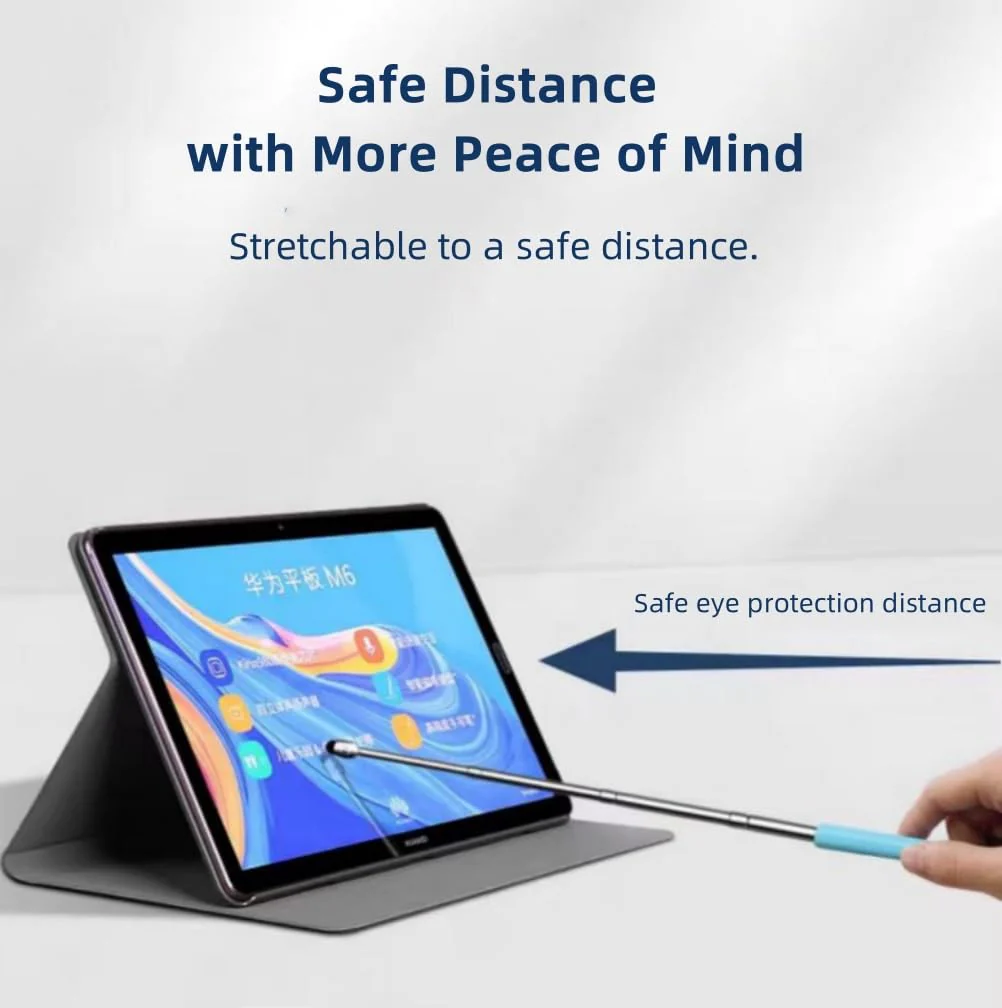 Universal Telescopic Stylus Pen for Touch Screens,Retractable Pointer Stick & Stylus with Special Flocking Tip,Extendable High Precision & Soft, Stylus Pen for Touch Screens (Blue) Blue - Image 5