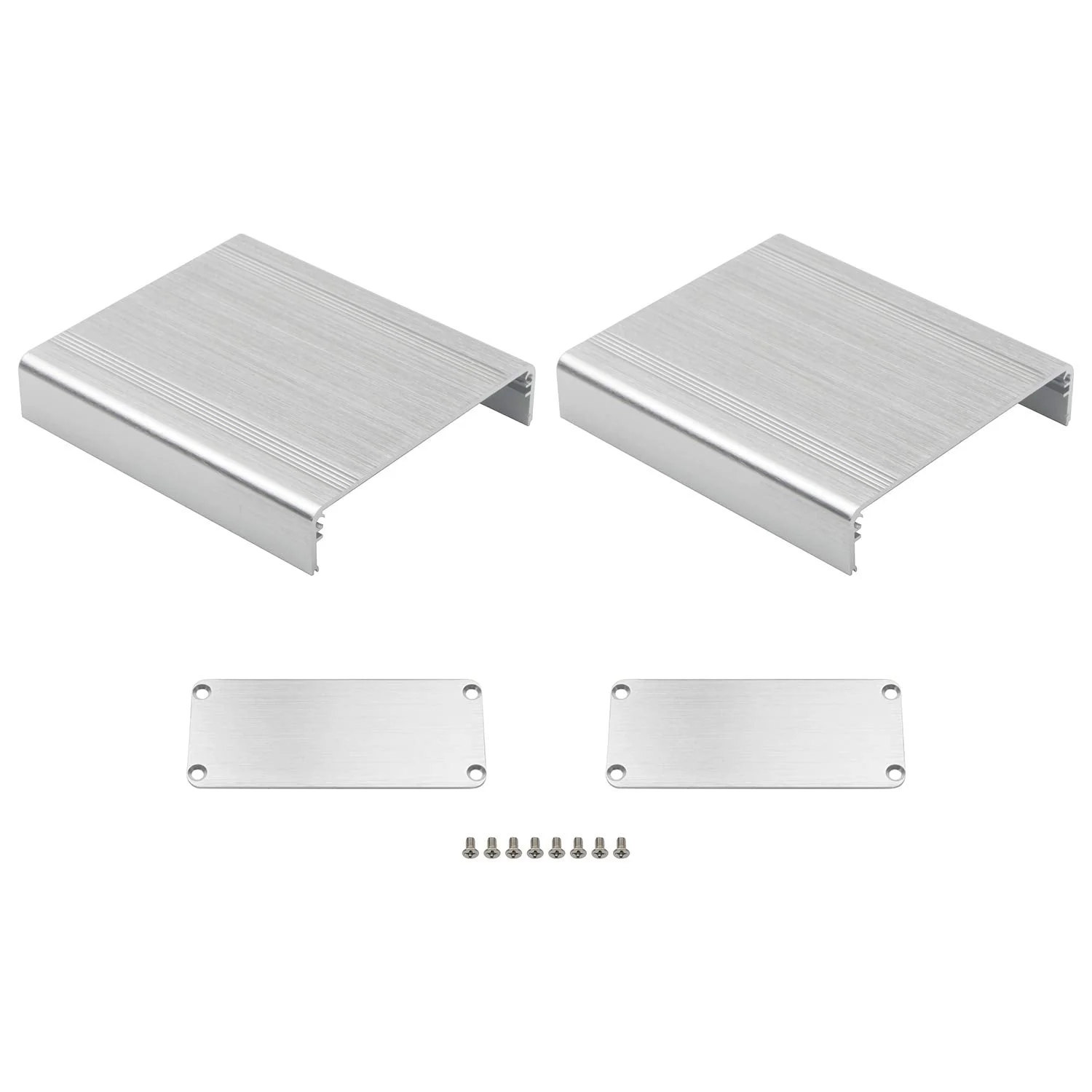 Unxuey Aluminum Case Silver Tone Project Box DIY Electronic Instruments Power Supply 100 x 88 x 38mm (L x W x H)