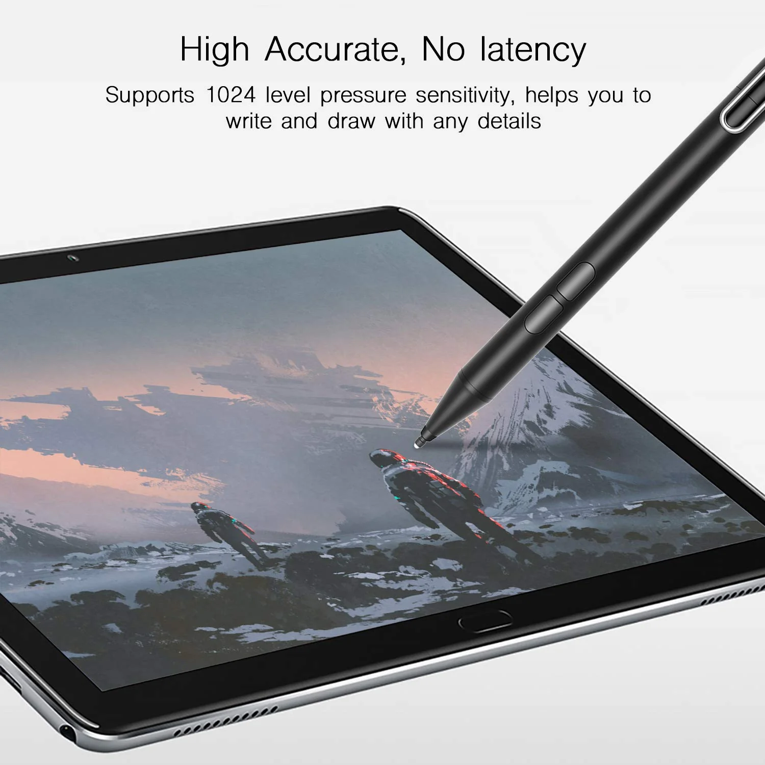 Uogic Pen for Microsoft Surface, Palm Rejection, 1024 Levels Pressure, Flex & Soft HB Nib, Compatible with Surface Pro/Studio/Book/Laptop/Go, Including 2 Spare Nibs & AAAA Battery Black - Image 6