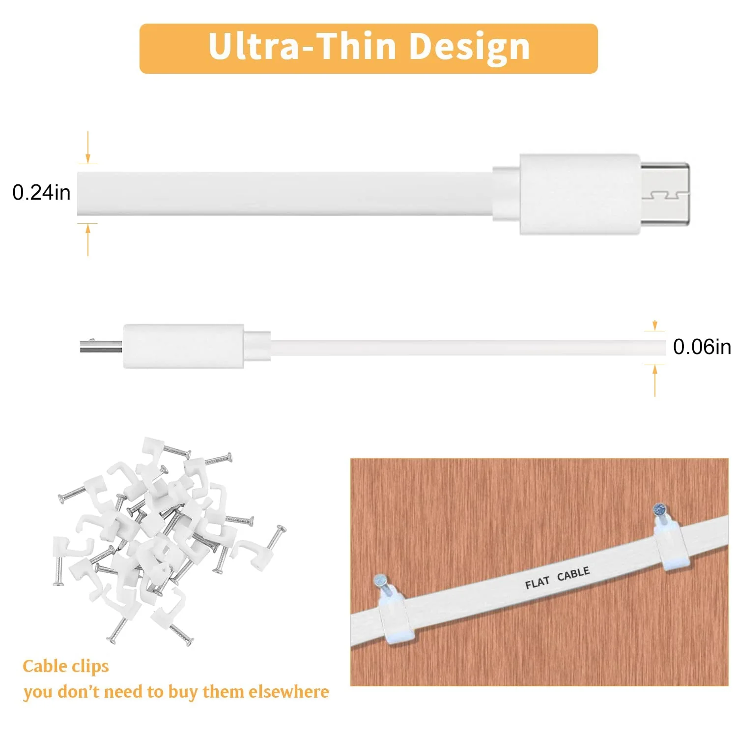 Uogw 2Pack 13.1ft/4m Micro USB Extension Cable Compatible with Zmodo,Wyze Cam V4,Wyze Cam OG,WYZE Cam Pan,Wyze Cam V3,Kasa Camera EC60,KC100,KC400,Male to Female Extender Cord,Flat Charging Cable - Image 7