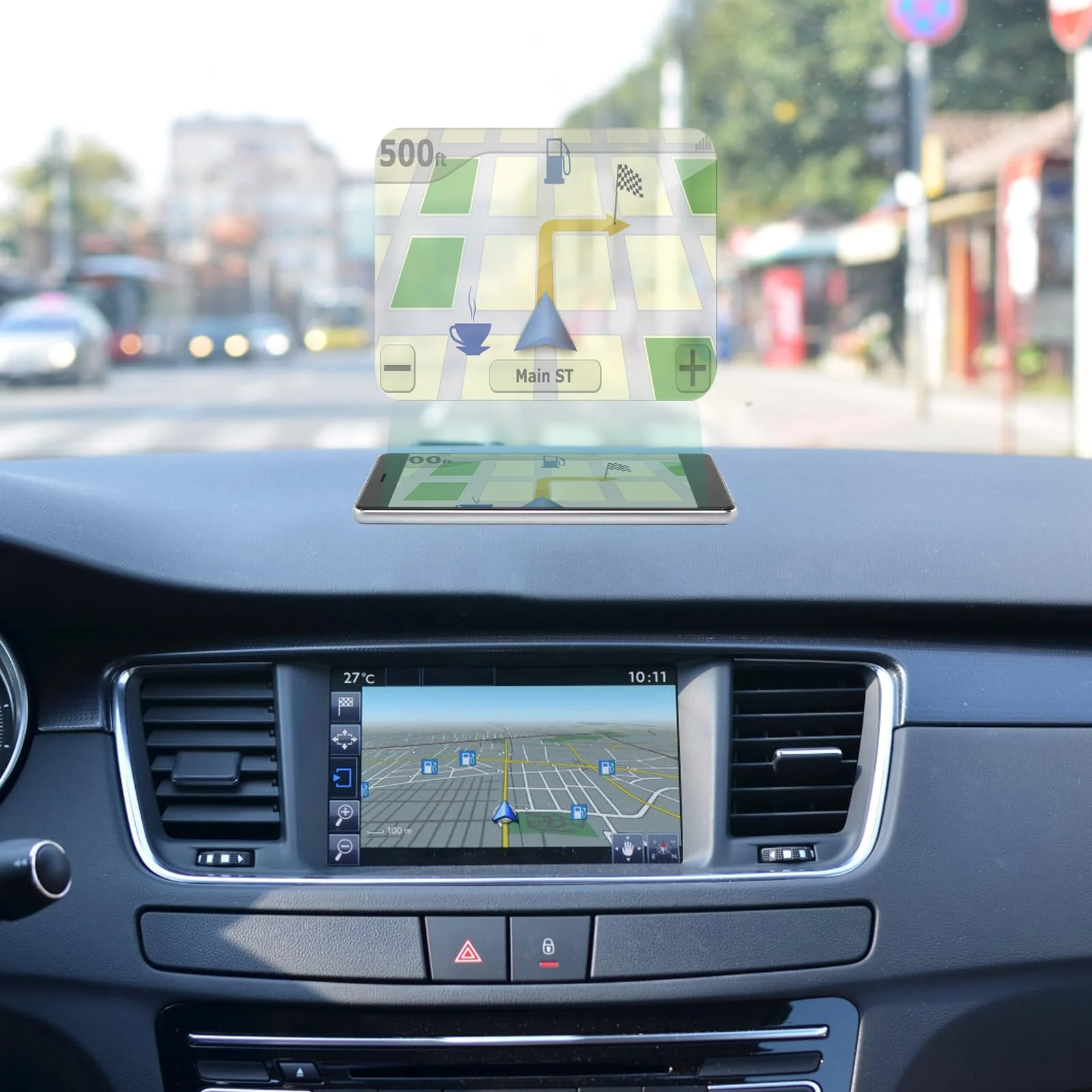 Uonlytech 2pcs Reflective Film Heads up Display for Cars Head up Display Reflective Film Video Display Glasses Sticker Display Reflective Windshield Film The Pet Reflective Sheet GPS 1 - Image 5