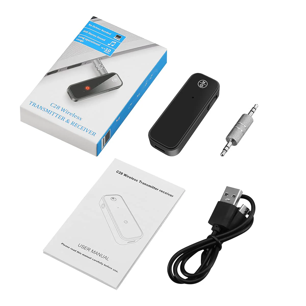 (Upgraded) Ankilo Aux Bluetooth Adapter for Car, 2 in 1 Bluetooth 5.0 Receiver for Car with Display Screen, Suitable for Cars, Speakers, Stereo Systems and Headphones Glossy black - Image 7