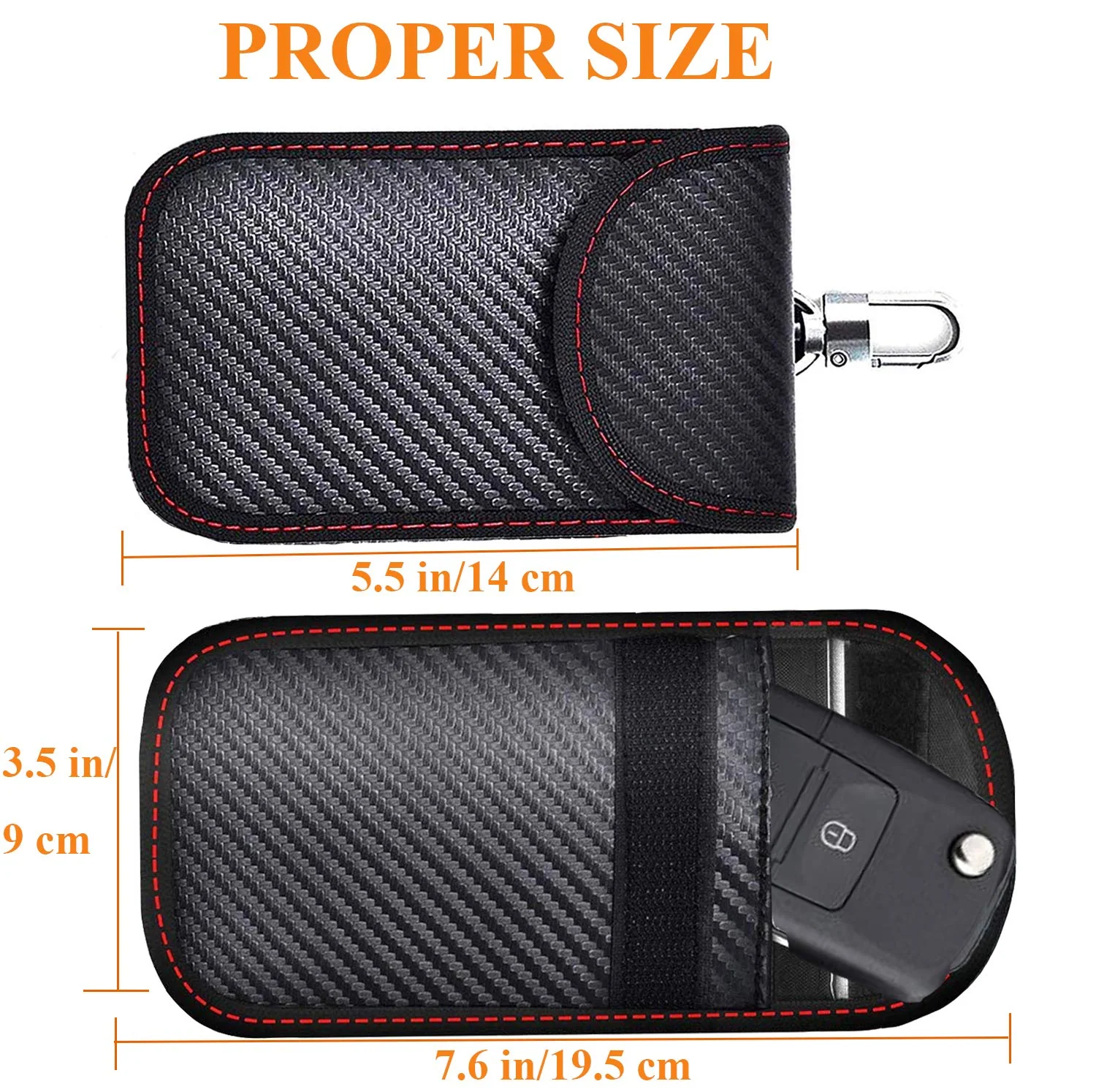 Upgraded Faraday Bag for Key Fob (2 Pack),Premium Faraday Key Fob Protector– Car RFID Signal Blocking, Car Security Protection, Anti-Theft Pouch, Anti-Hacking Case Blocker-Black. Black - Image 5