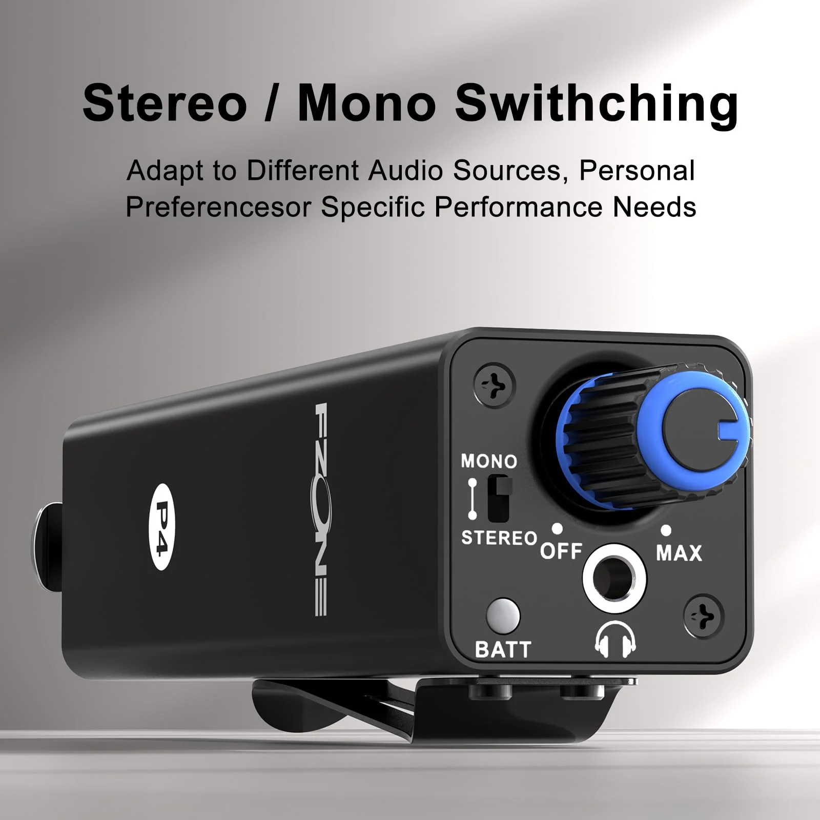 Upgraded in-Ear Monitor Amplifier Portable IEM with Super Great Sound Quality, Stereo/Mono Switch, Enhanced Durable Belt Clip - Image 3