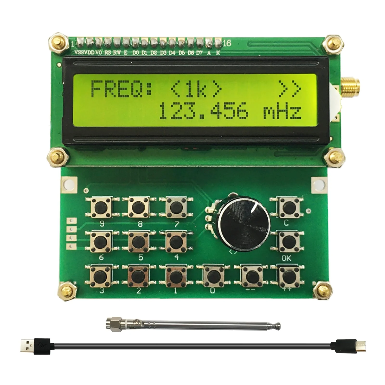 Upgraded RF Signal Generator 35MHz - 4400MHz Signal Source Frequency Screen