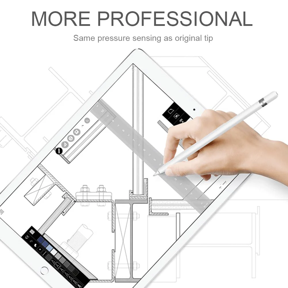 Upgraded Tips for Apple Pencil, Mix Replacement Pencil Tips for Apple Pencil 2nd/ 1st Gen/USB-C/Pencil Pro Tips(6 PCS) White 2+2 Long tips+1 Shorter tip+1 Fine tip tips mix - Image 7