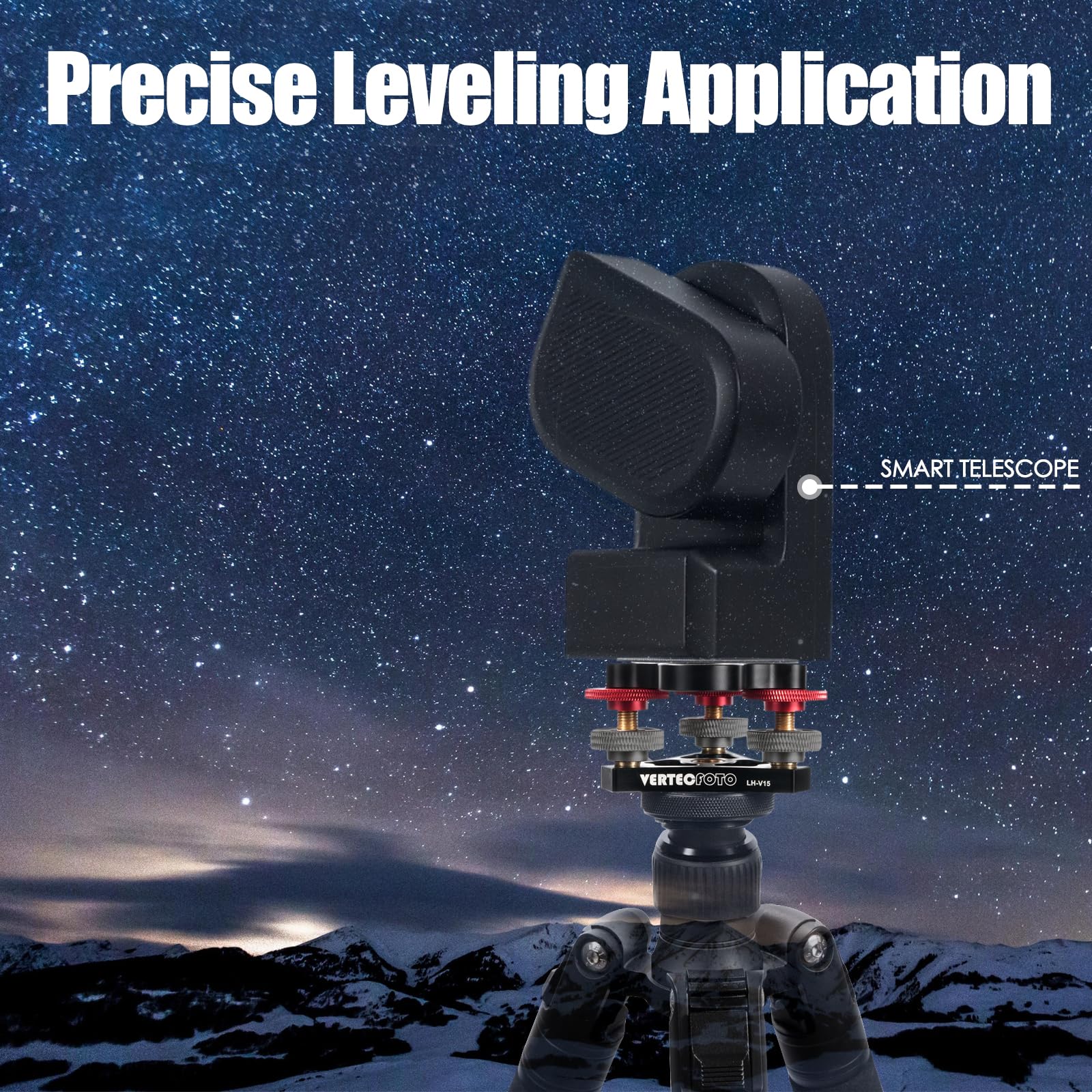 【Upgraded】 Tripod Leveling Base : Bigger Bubble Level w/Crosshair, Fine Leveling Faster; Enlarged Lock knobs, Lock Easier, Perfect for a Smart Telescope or Panos; Max Load 33 Ib - Image 6