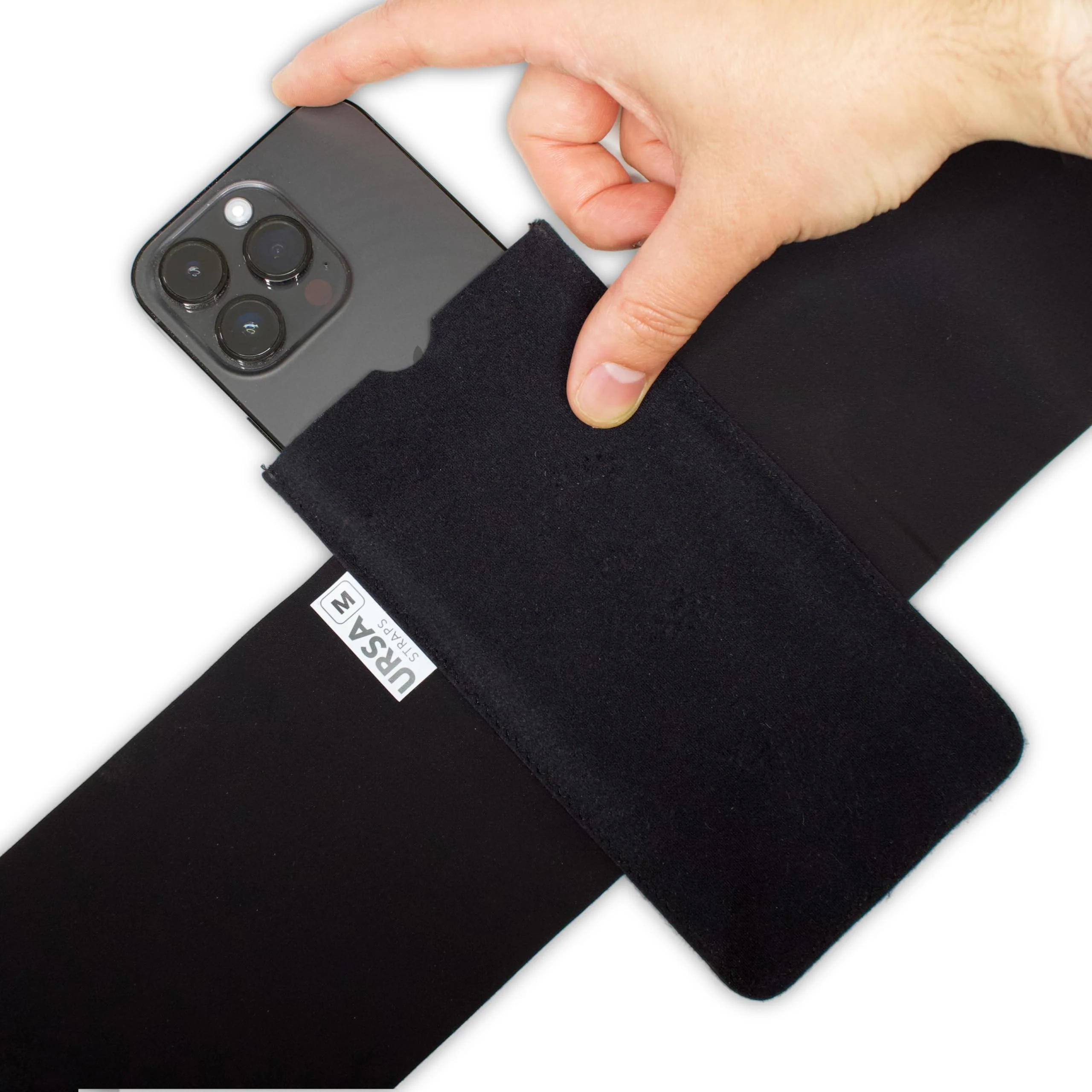 URSA Mic Belt: Soft, Slim & Stretchy Microphone Transmitter/Receiver and Mobile Phone Belt for Musicians, Sound Mixers, Live Sound and Fitness Instructors; Breathable, Skin-Safe, Universal Size