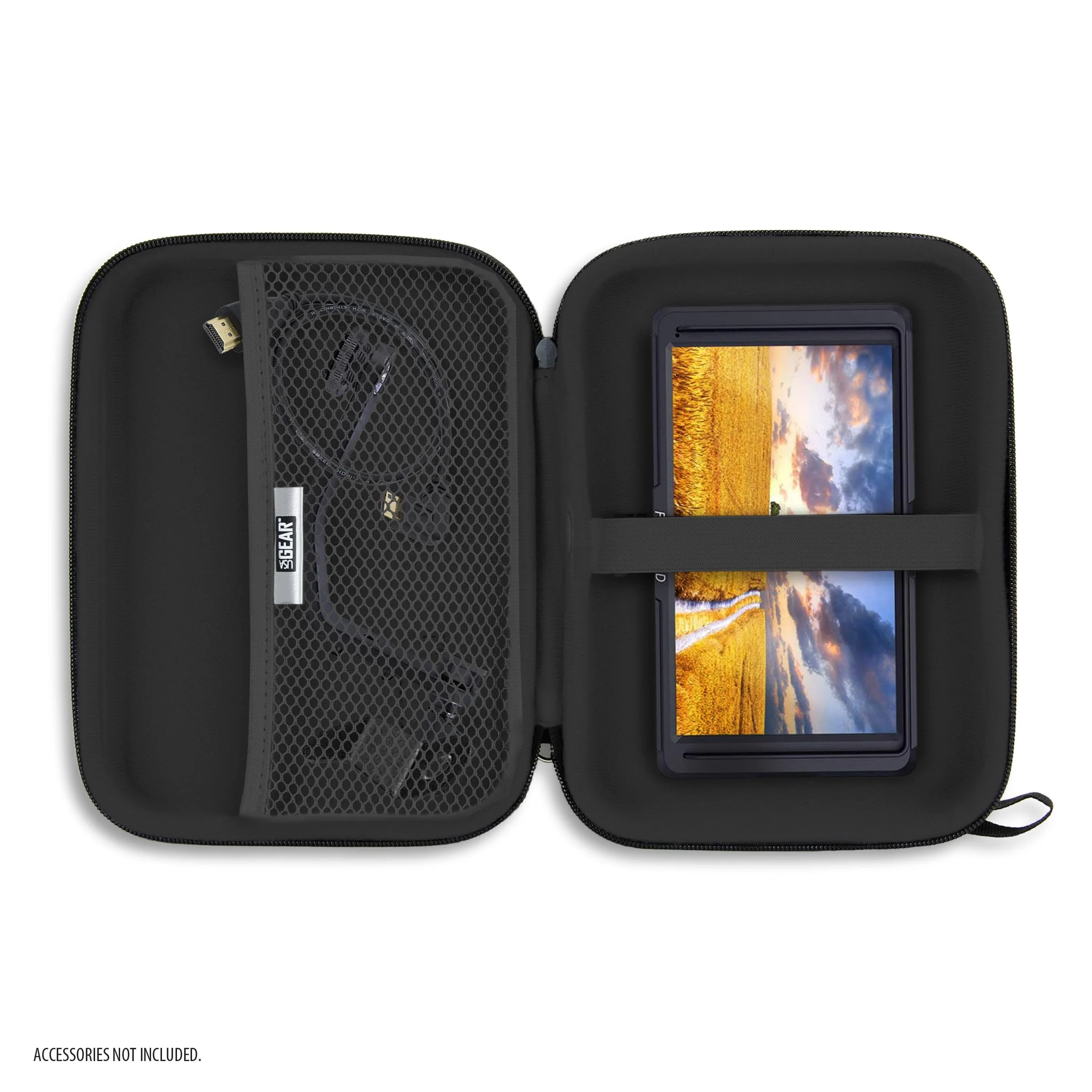 USA Gear 7.5 Inch Hard Shell Camera Monitor Case - Portable Video Monitor Bag Compatible with Feelworld Monitor, Atomos, SmallHD Focus, Shinobi SDI, Lilliput A7s, and More Video Monitors (Galaxy) Galaxy - Image 3