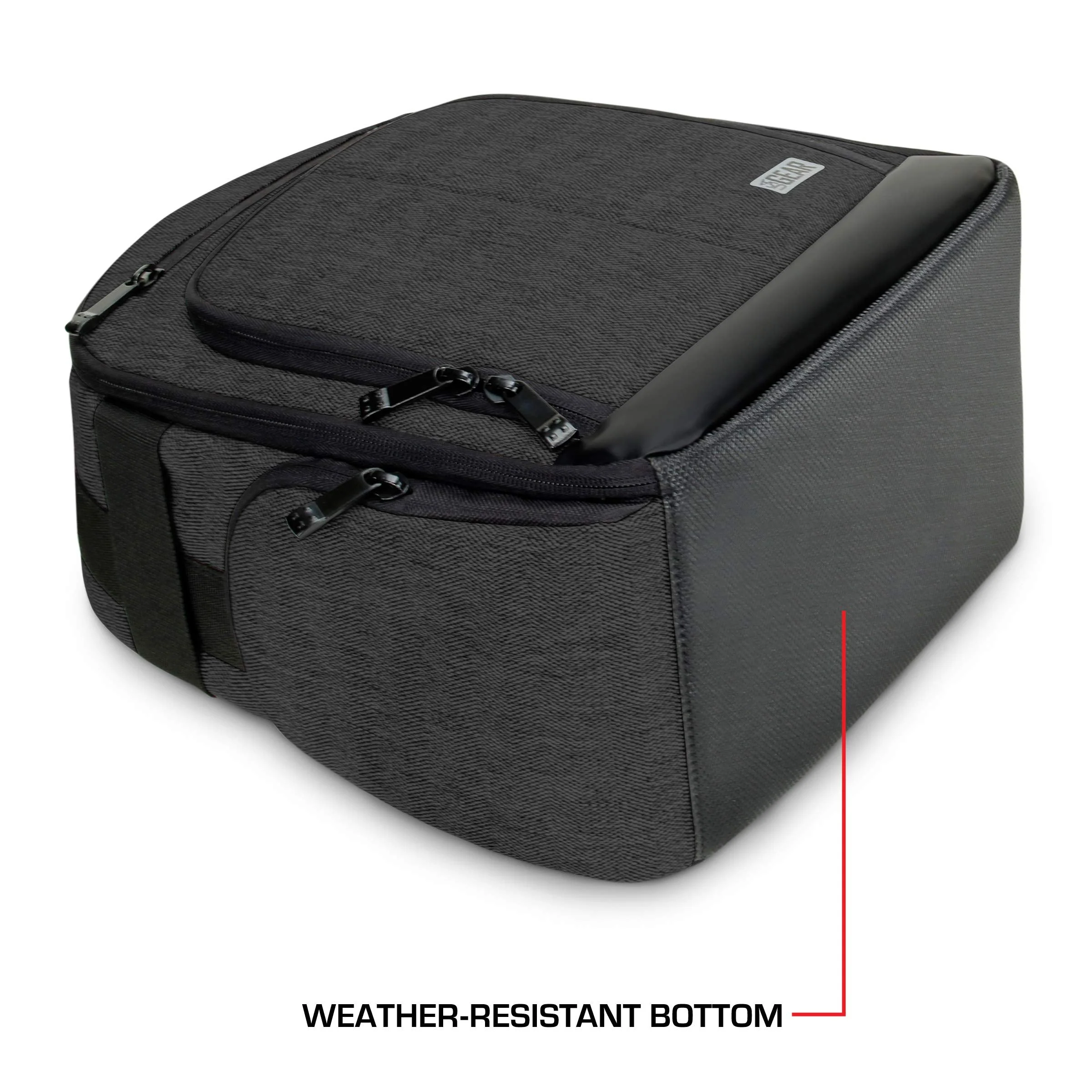 USA Gear Audio Equipment Backpack - Wireless Mic Case Compatible with Shure, Sennheiser, Audio-Technica, Rode VideoMic & more - Wireless Microphone Bag Backpack for Recording Microphones (Black) Black - Image 3