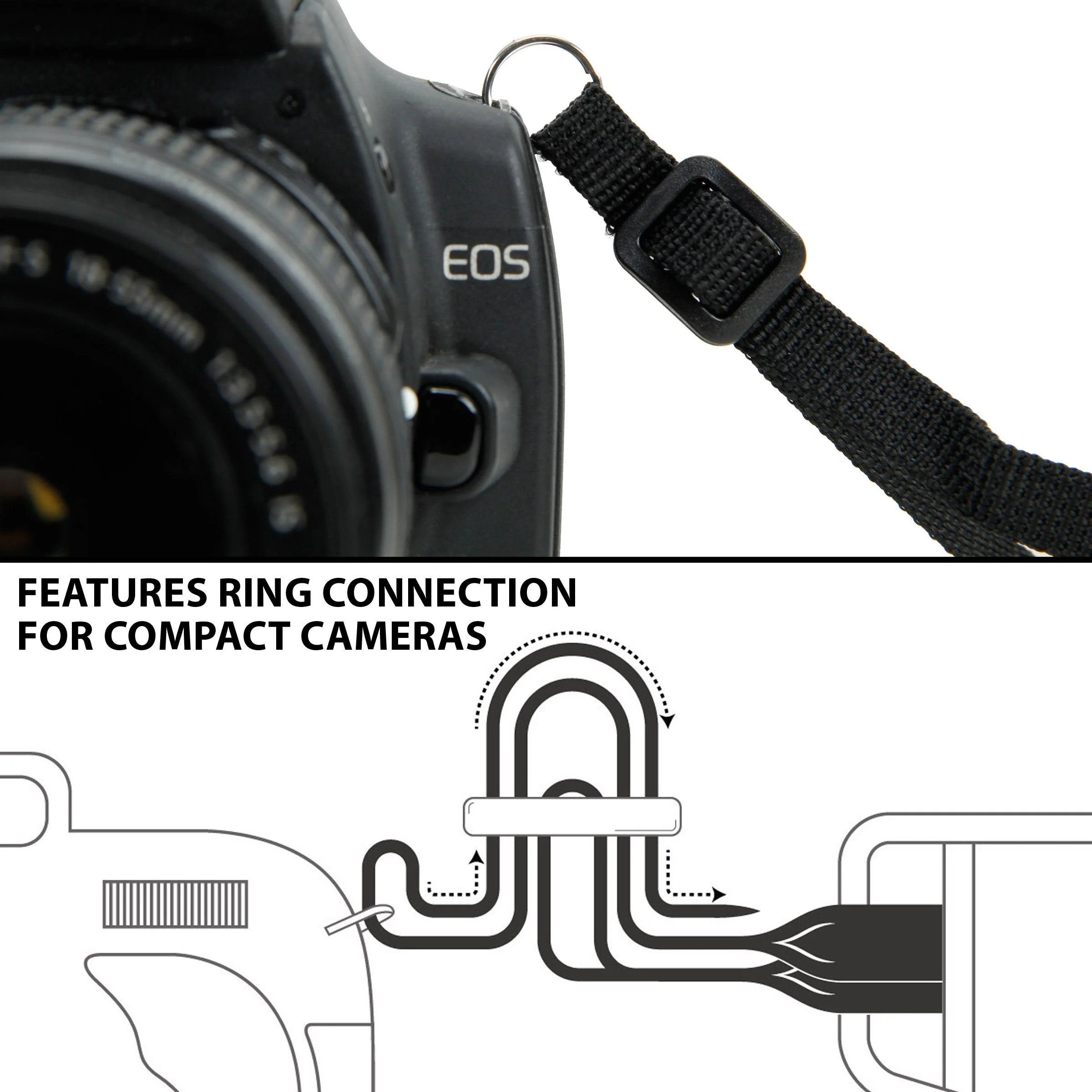 USA Gear DSLR Camera Strap Chest Harness with Quick Release Buckles, Black Neoprene Pattern and Accessory Pockets - Compatible with Canon, Nikon, Sony and More Point and Shoot and Mirrorless Cameras - Image 7